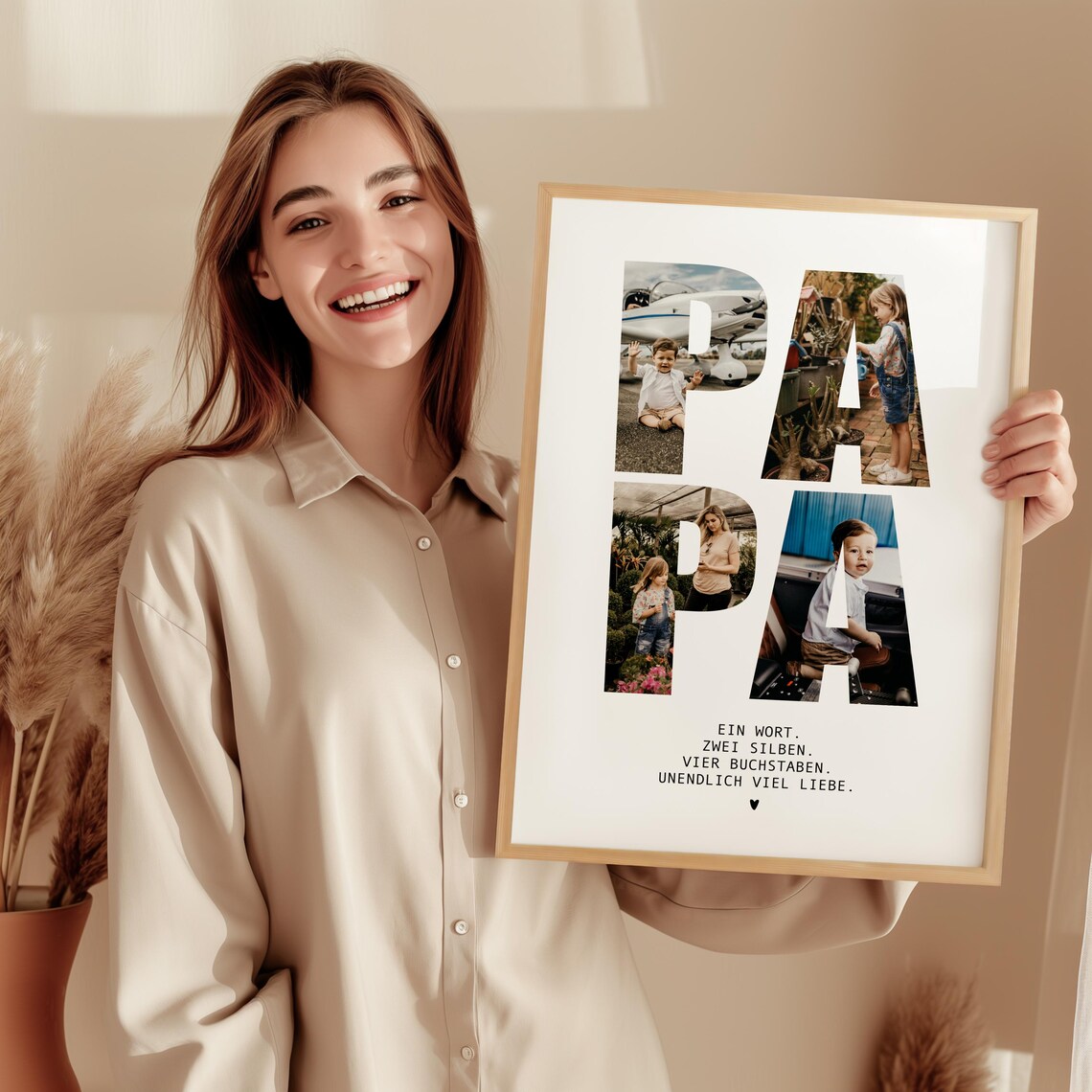 Papa Geburtstag Geschenk – Personalisiertes Poster für Vater, Ehemann, Mann