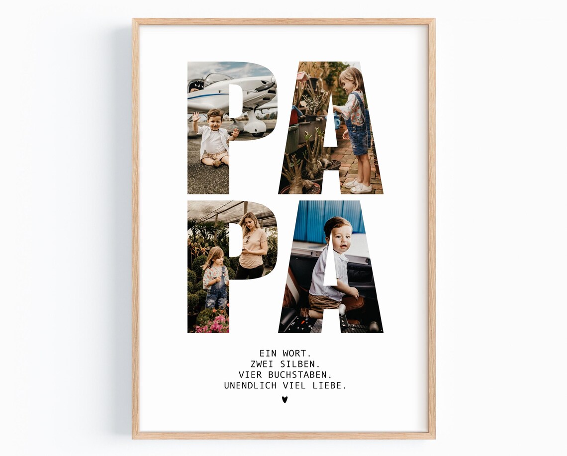 Papa Geburtstag Geschenk – Personalisiertes Poster für Vater, Ehemann, Mann