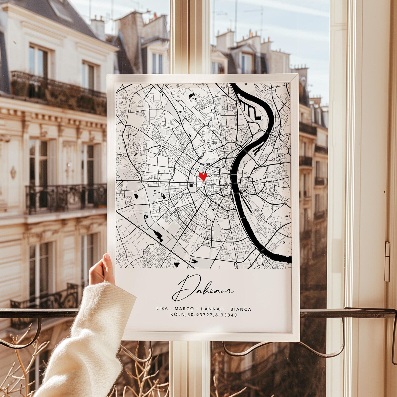 Dahoam Poster - Personalisierte Stadtkarte
