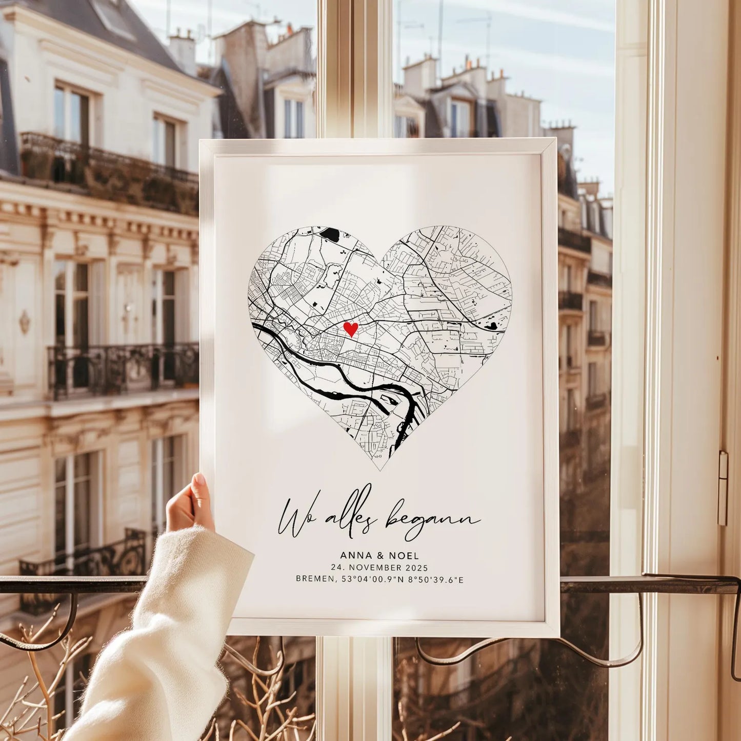 Wo alles begann Poster - Personalisierte Stadtkarte