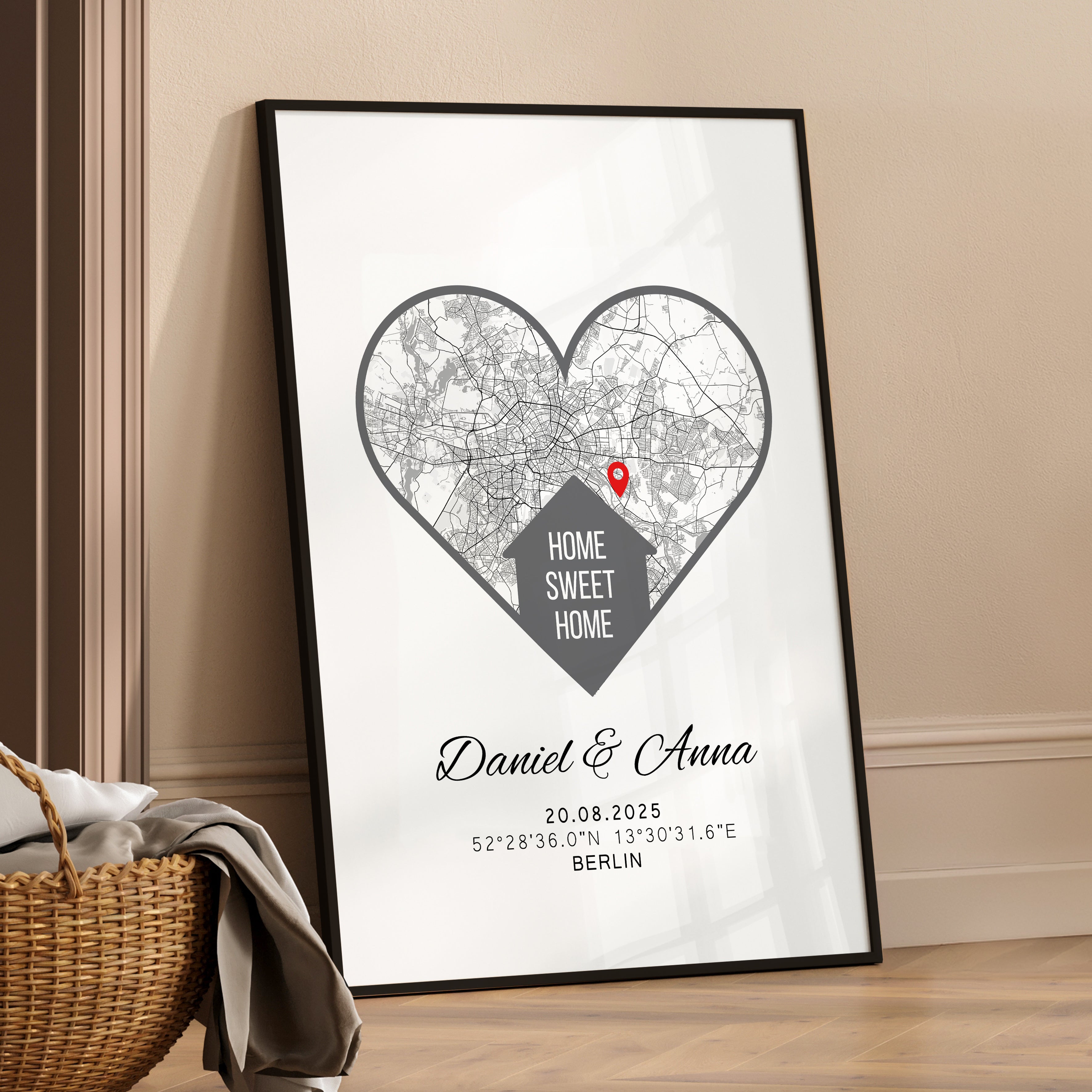 Personalisiertes Einzugsgeschenk Home sweet home