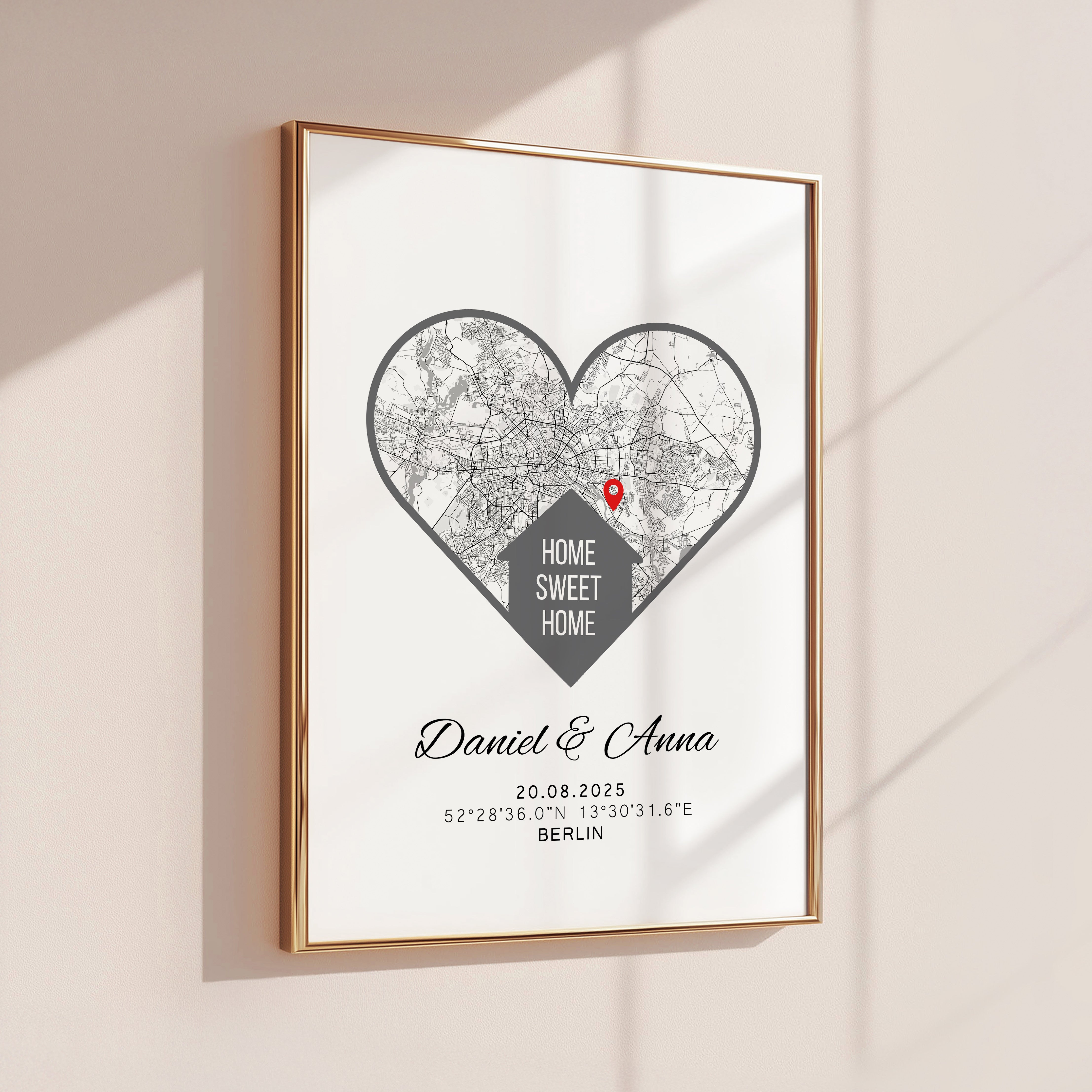 Personalisiertes Einzugsgeschenk Home sweet home