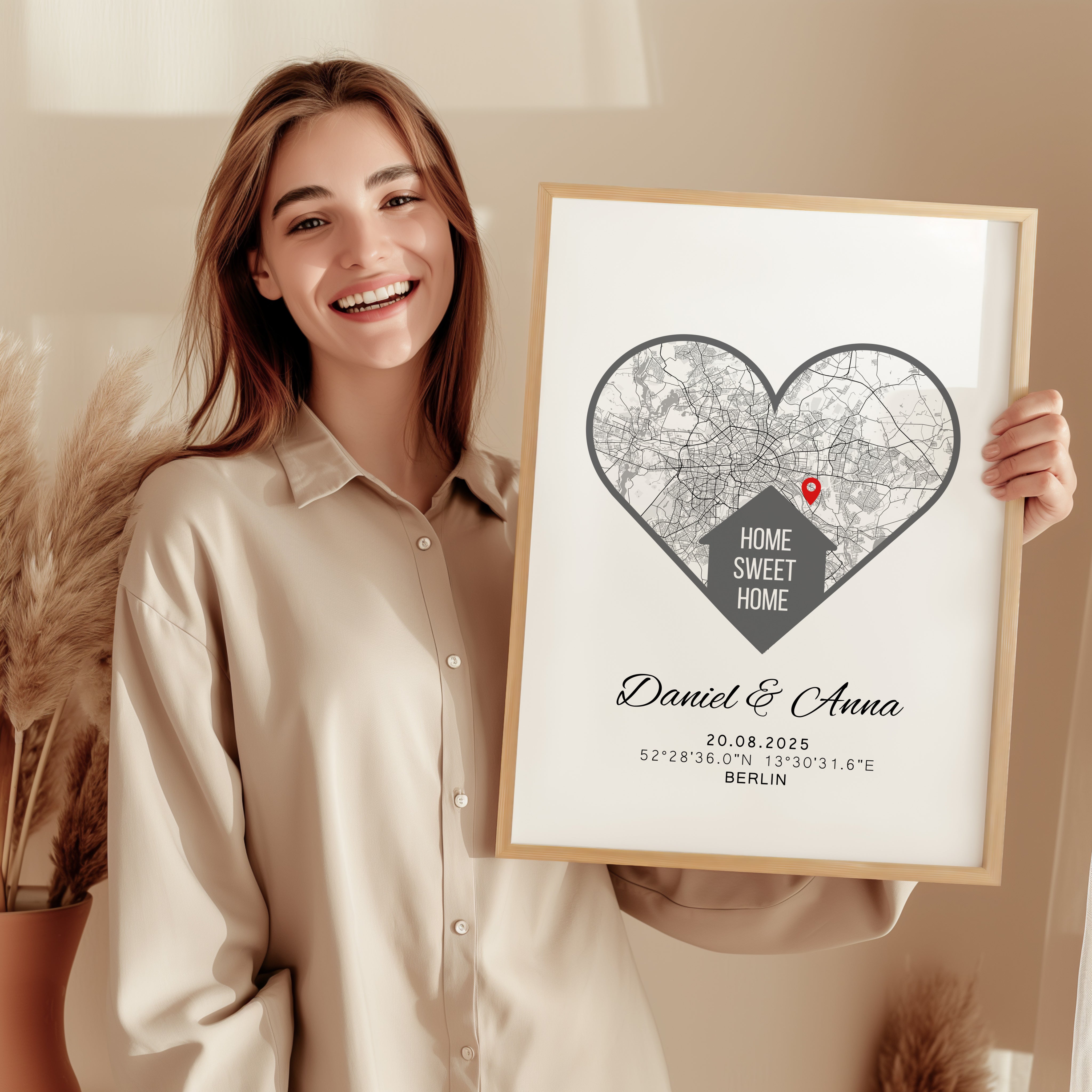 Personalisiertes Einzugsgeschenk Home sweet home