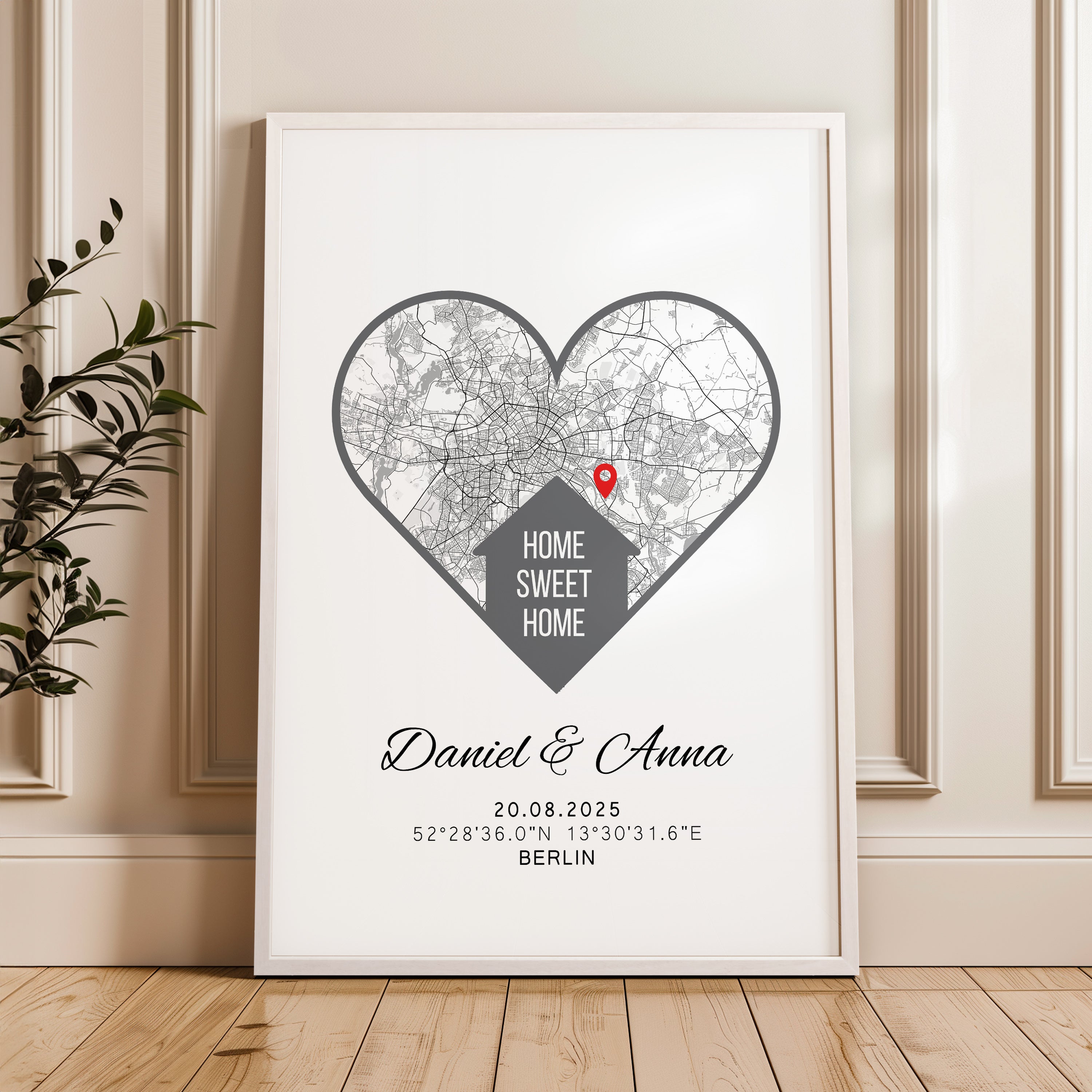 Personalisiertes Einzugsgeschenk Home sweet home