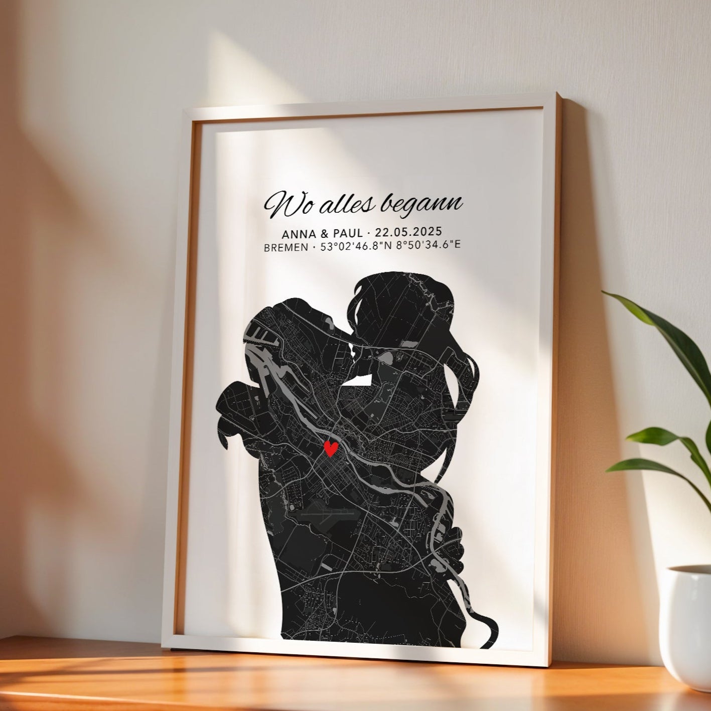 Jahrestag Geschenk für ihn Koordinaten Bild
