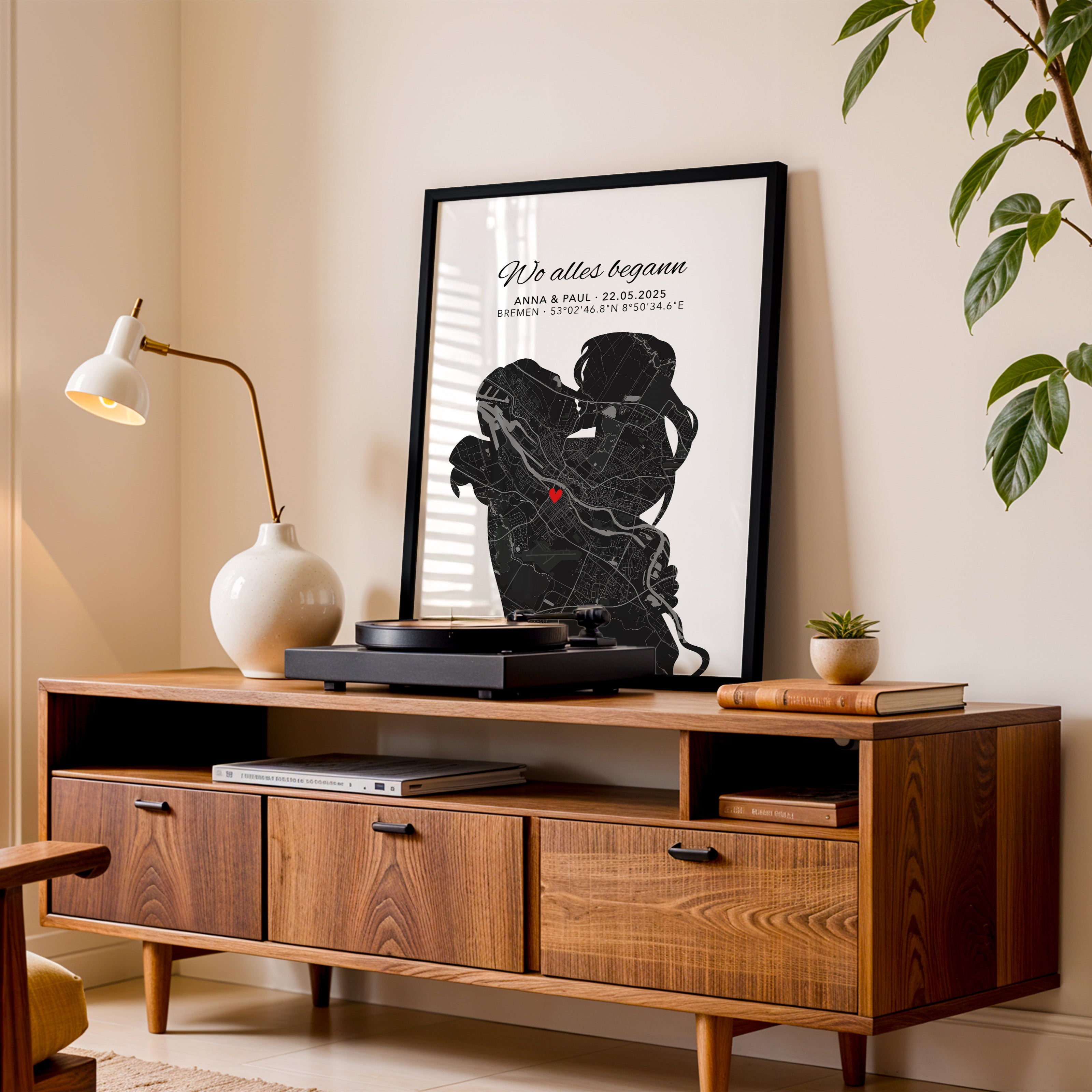 Jahrestag Geschenk für ihn Koordinaten Bild