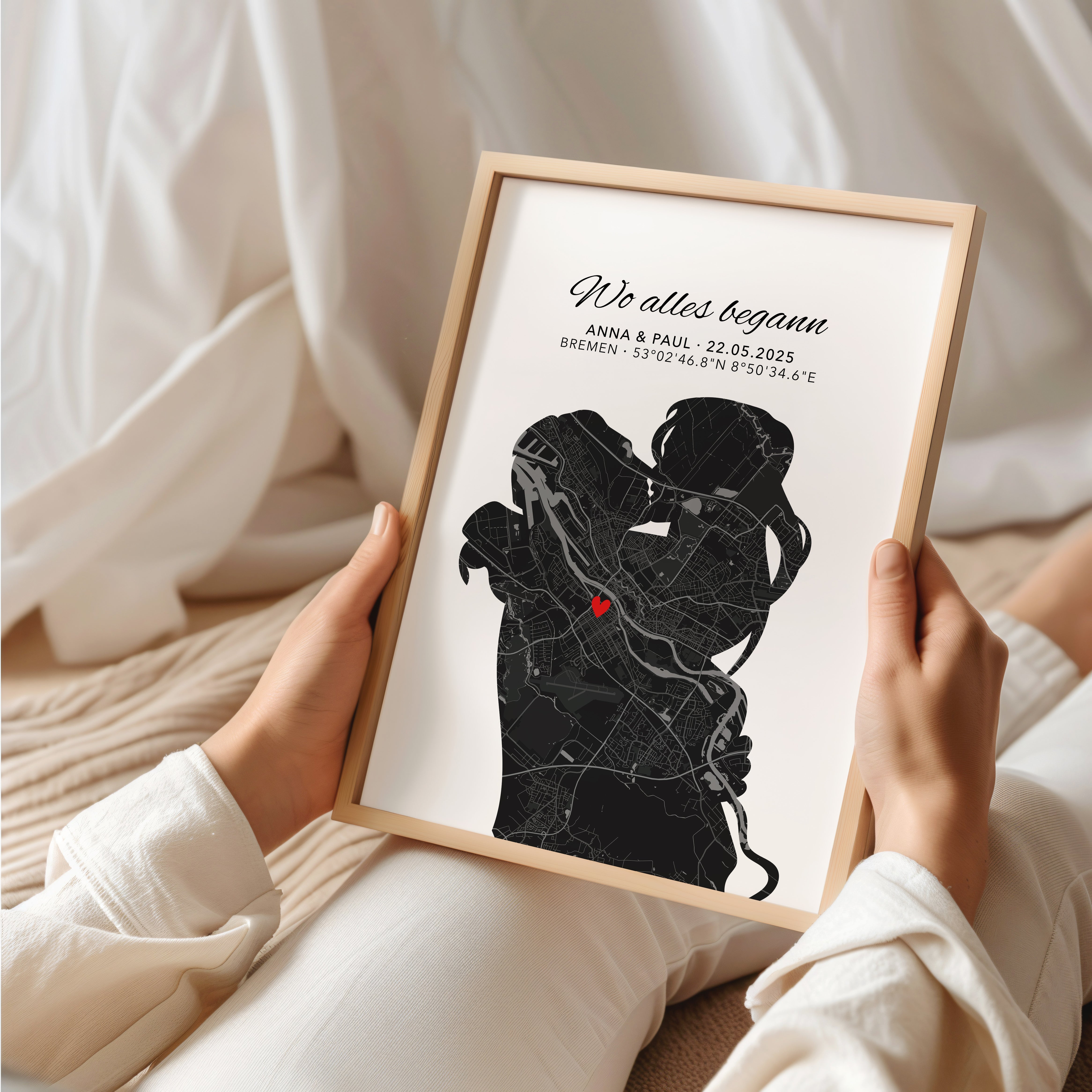 Jahrestag Geschenk für ihn Koordinaten Bild