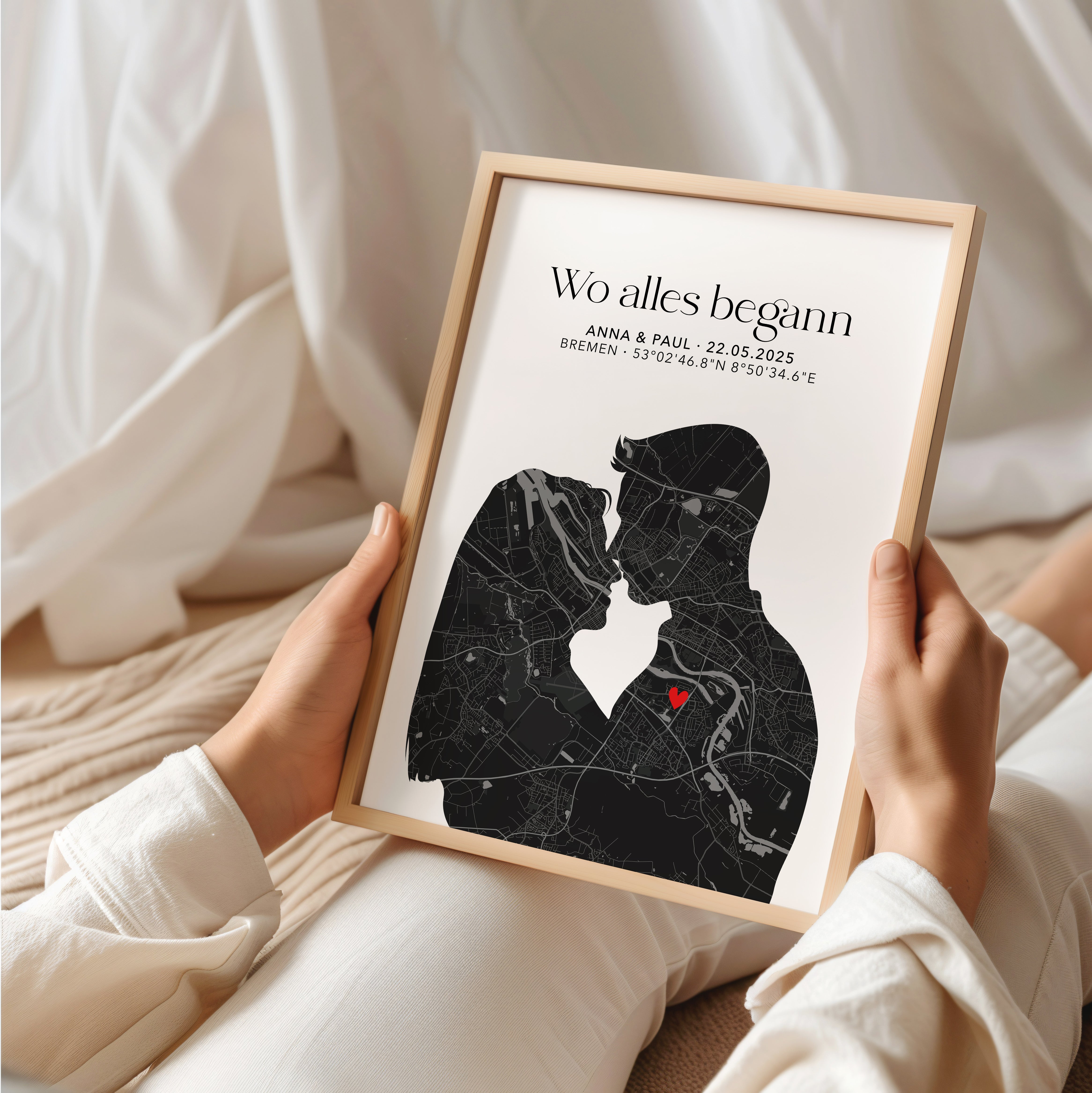 Wo alles begann Poster Liebe Stadtkarte