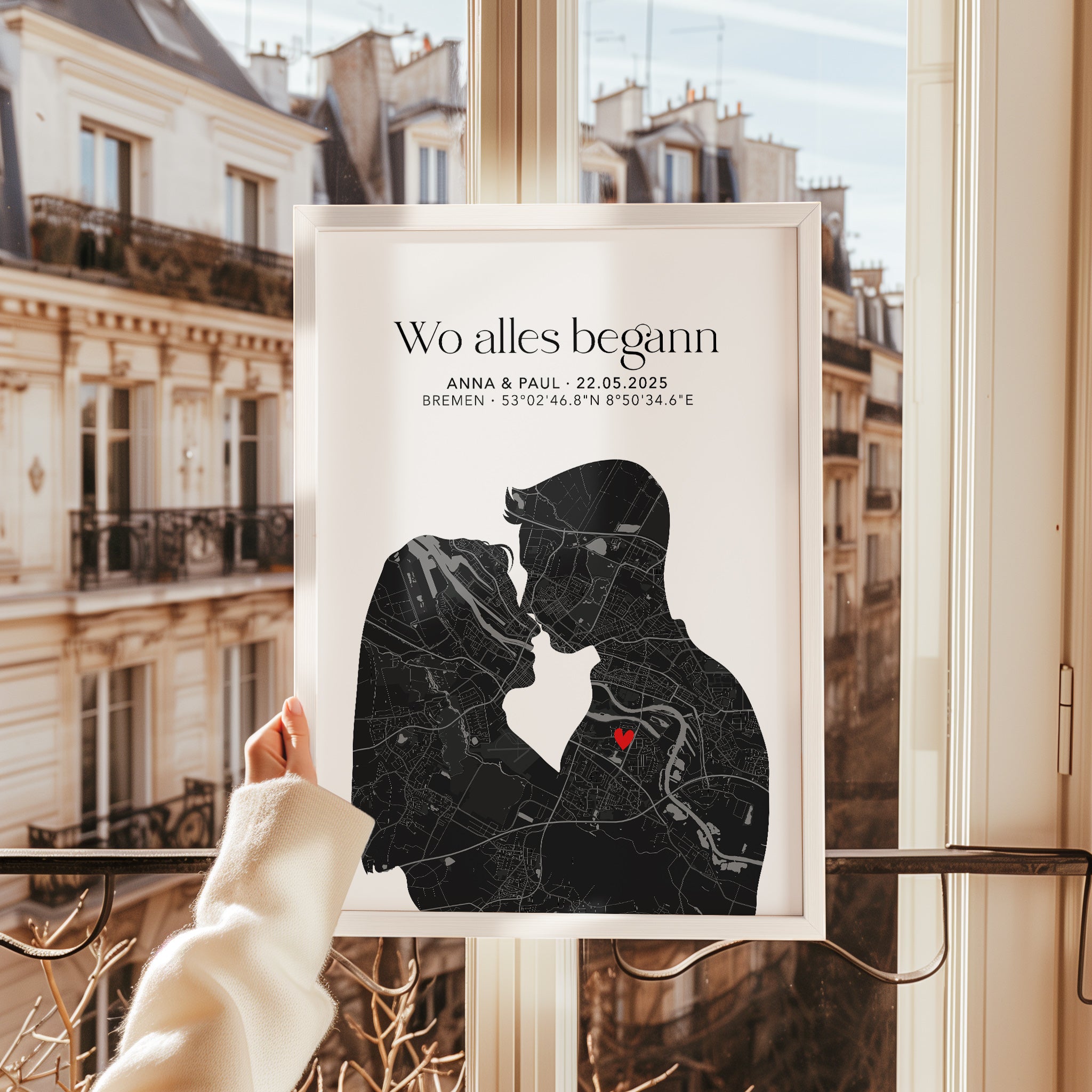 Wo alles begann Poster Liebe Stadtkarte