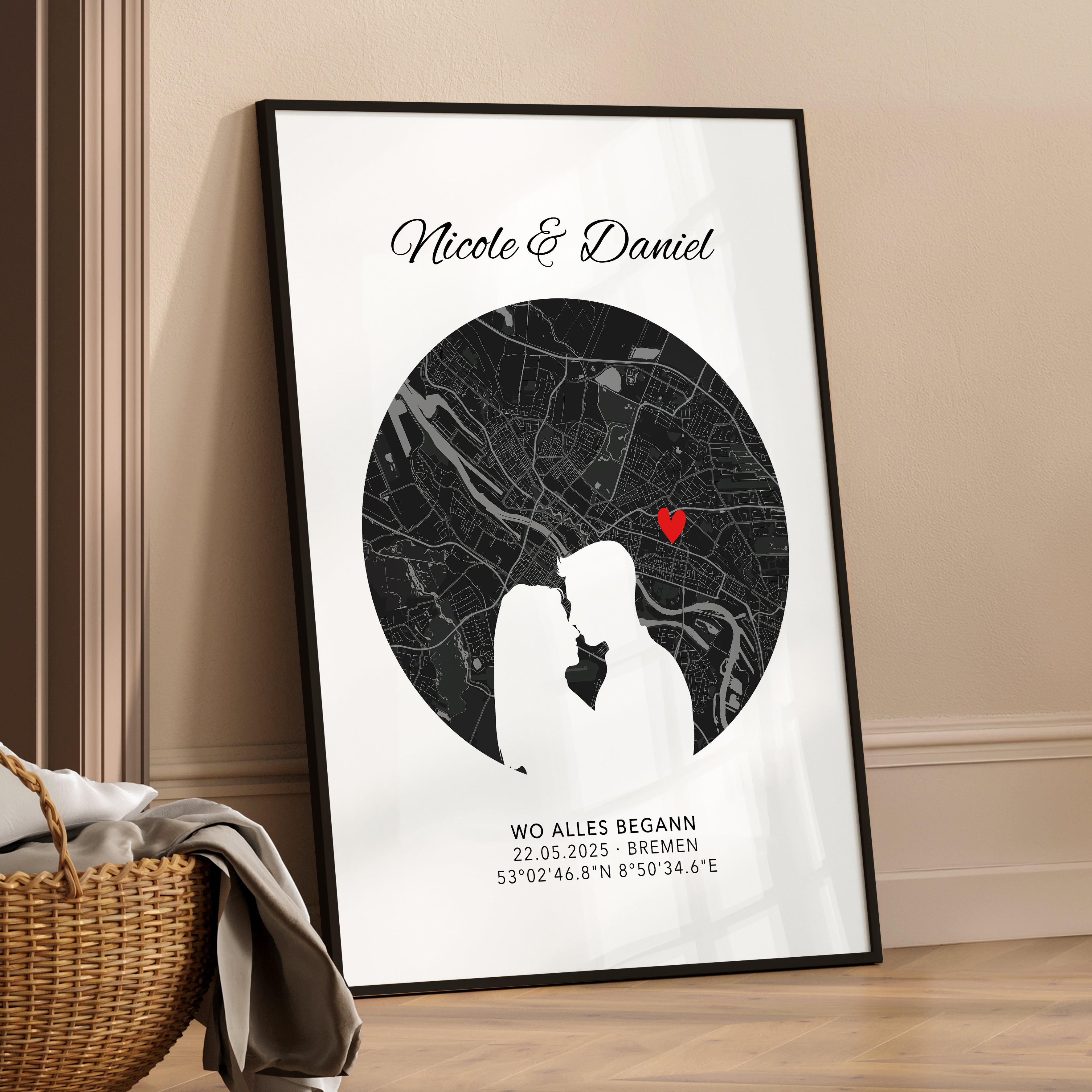 Personalisiertes Geschenk Poster Wo alles begann