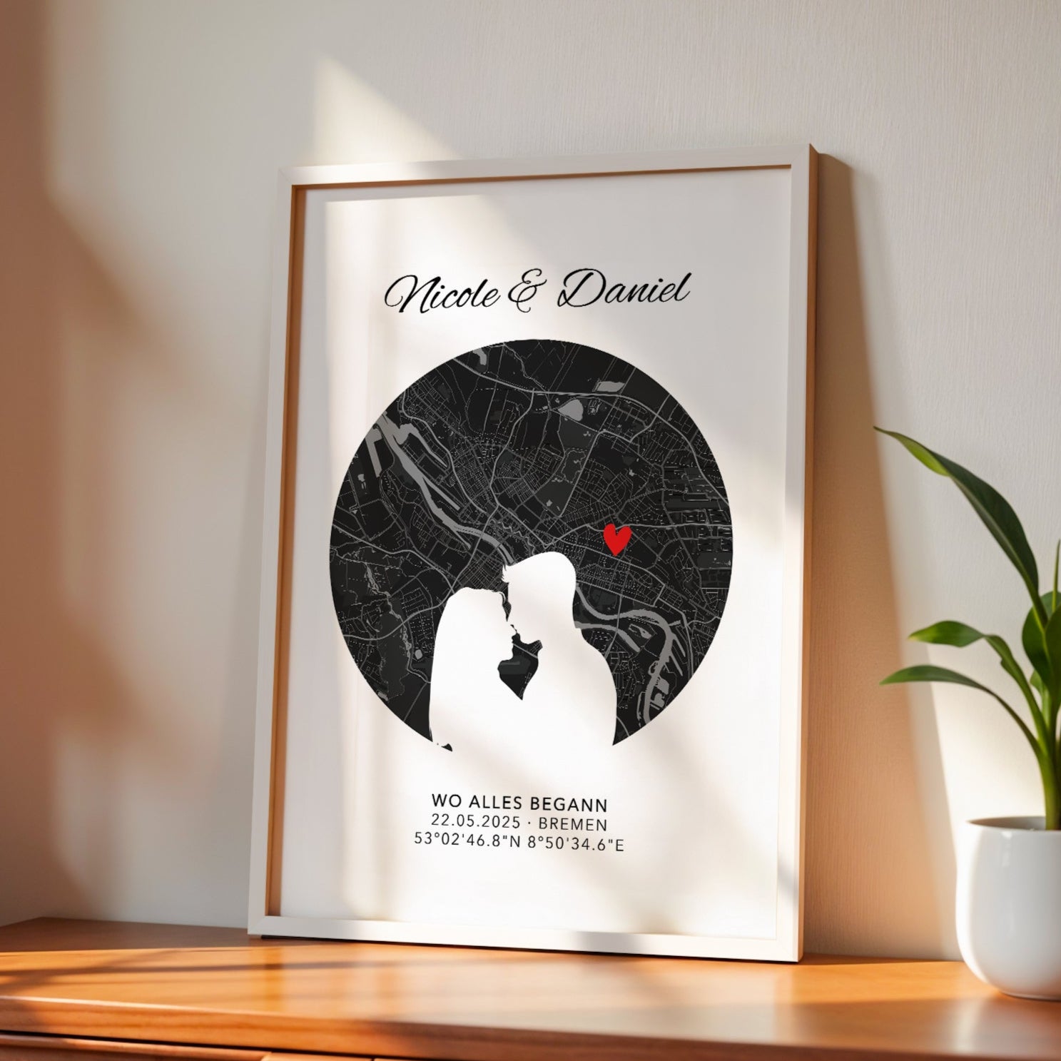 Personalisiertes Geschenk Poster Wo alles begann
