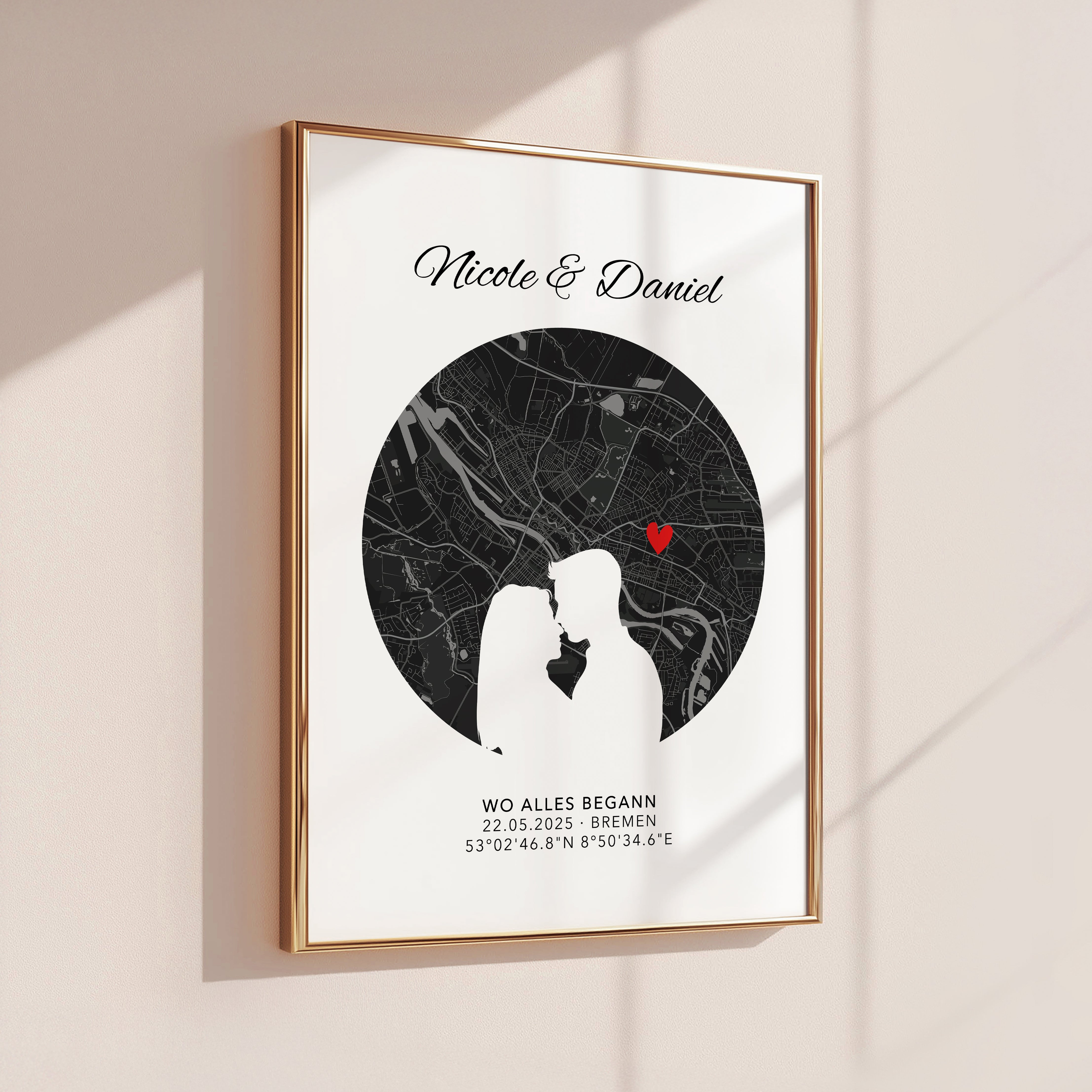 Personalisiertes Geschenk Poster Wo alles begann