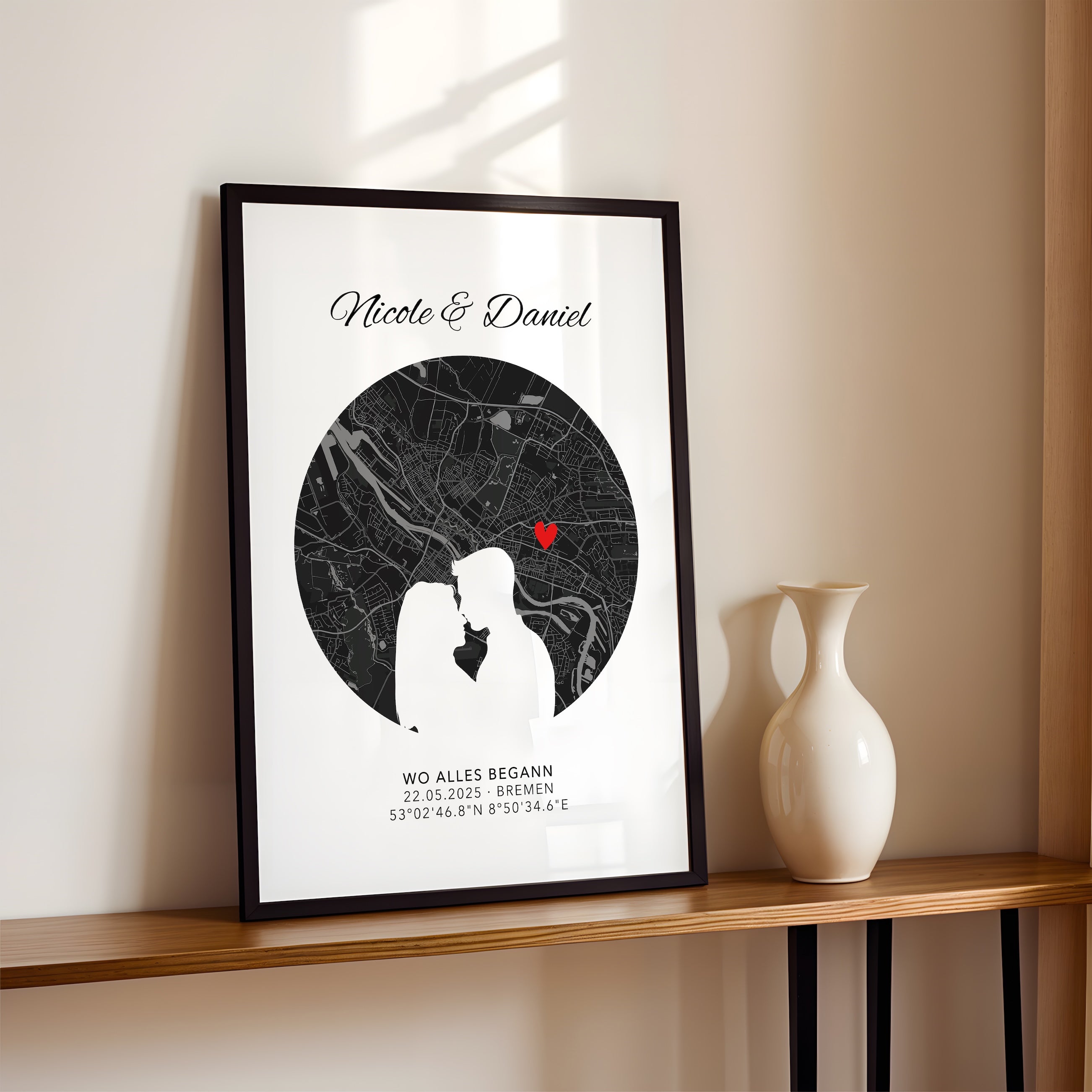 Personalisiertes Geschenk Poster Wo alles begann