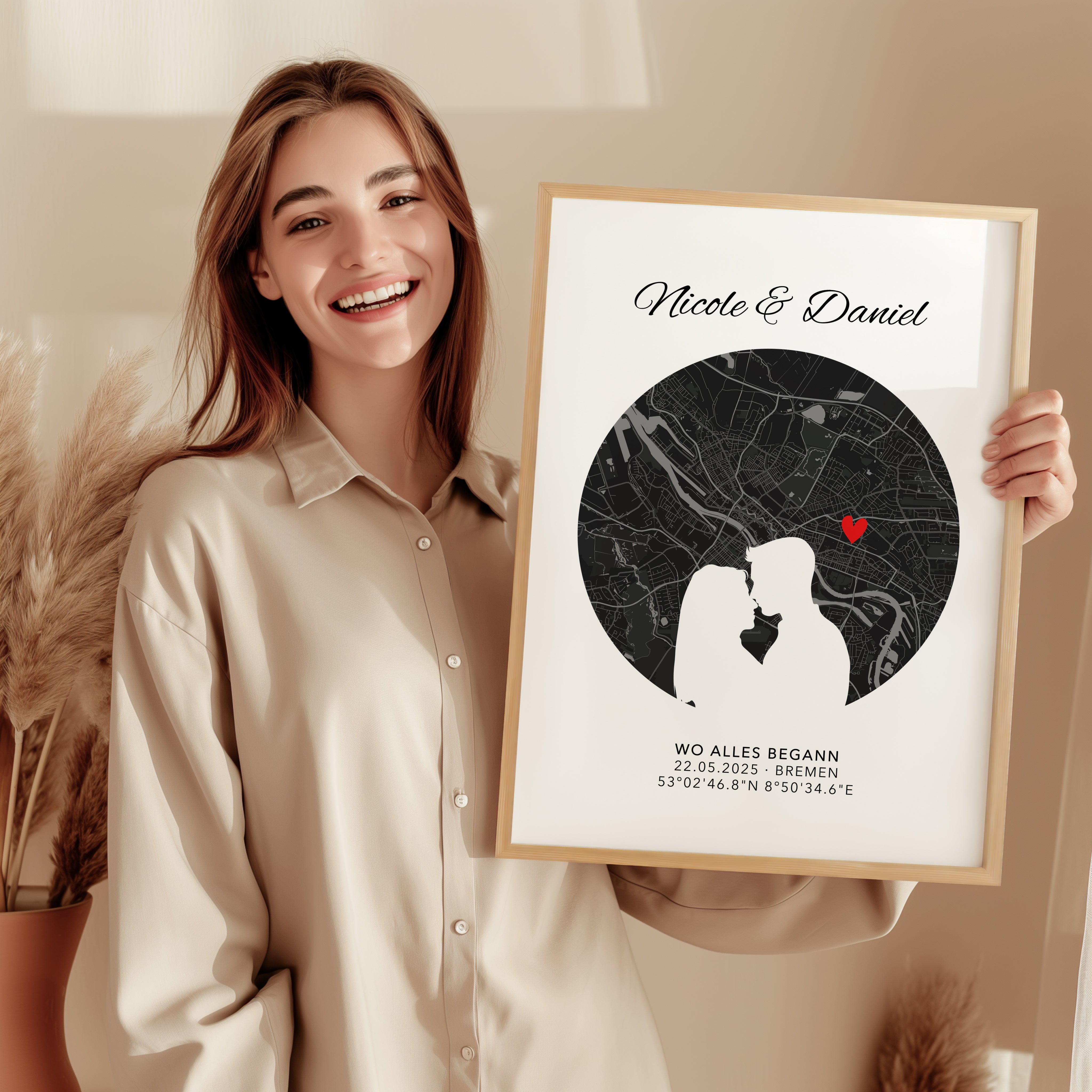 Personalisiertes Geschenk Poster Wo alles begann
