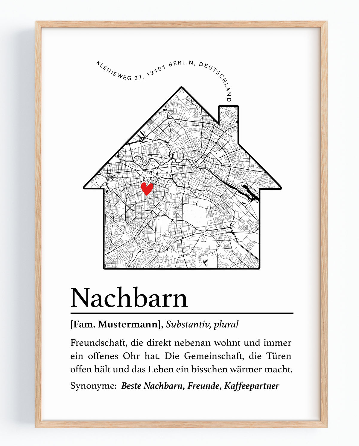 Geschenk für beste Nachbarn - Definition Poster