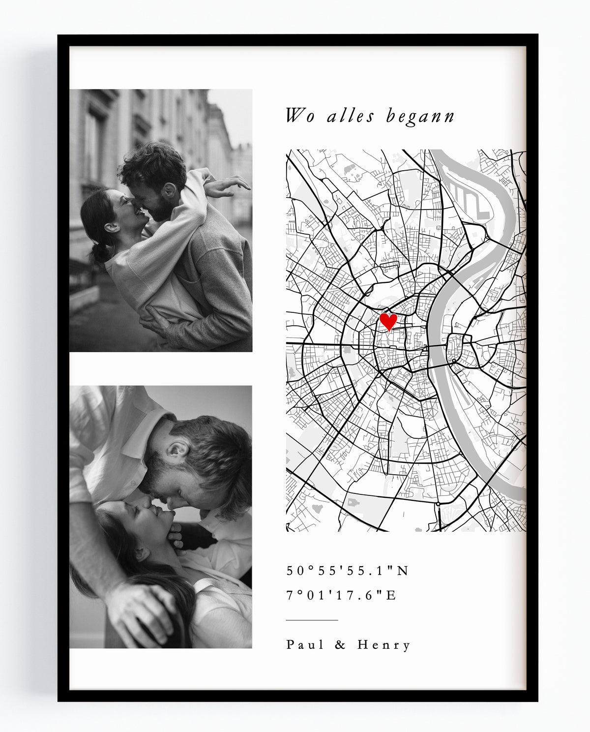 Wo alles begann – Personalisierte Stadtkarte