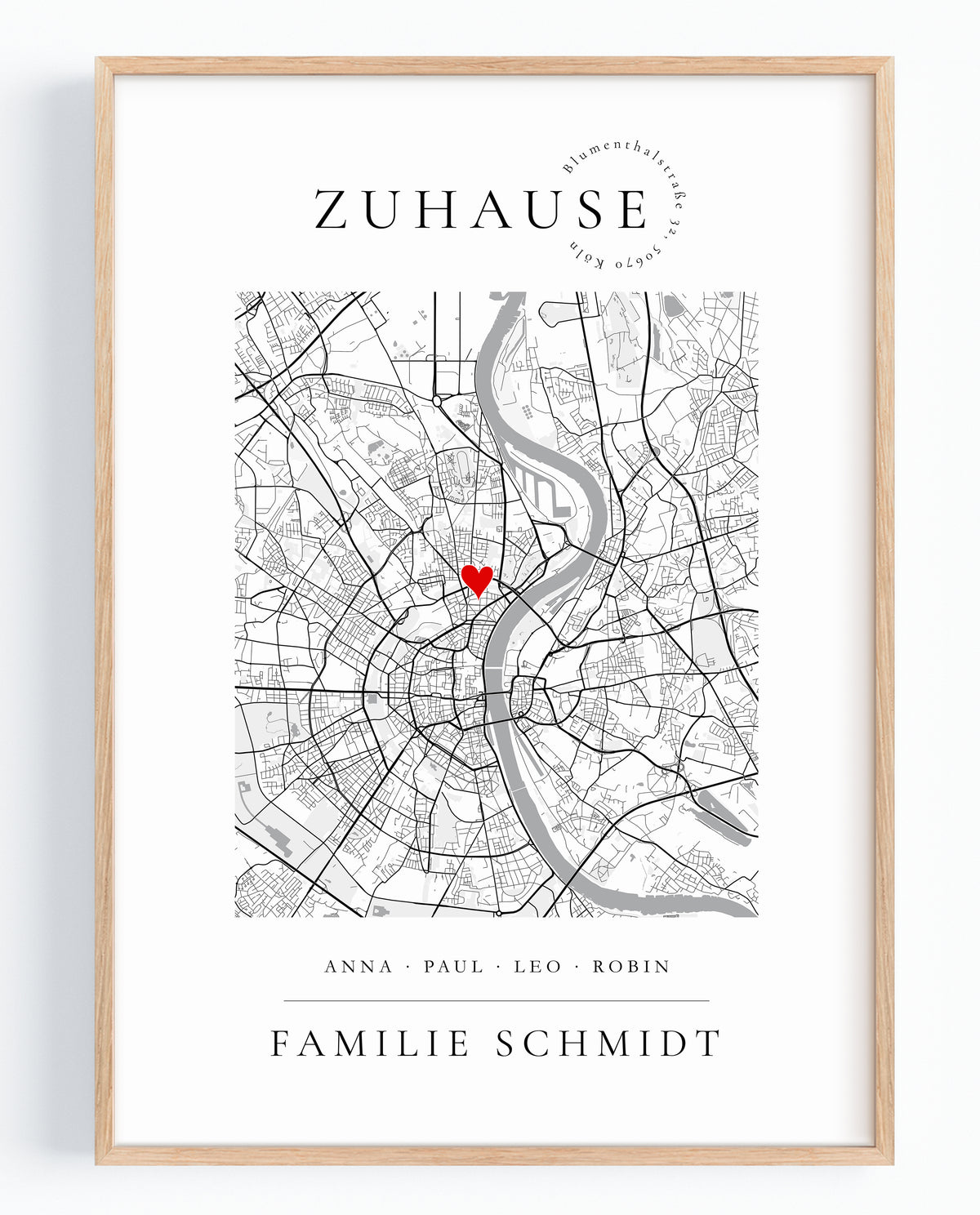 Koordinaten Bild Zuhause personalisiert | Einzugsgeschenk & Hochzeitsgeschenk