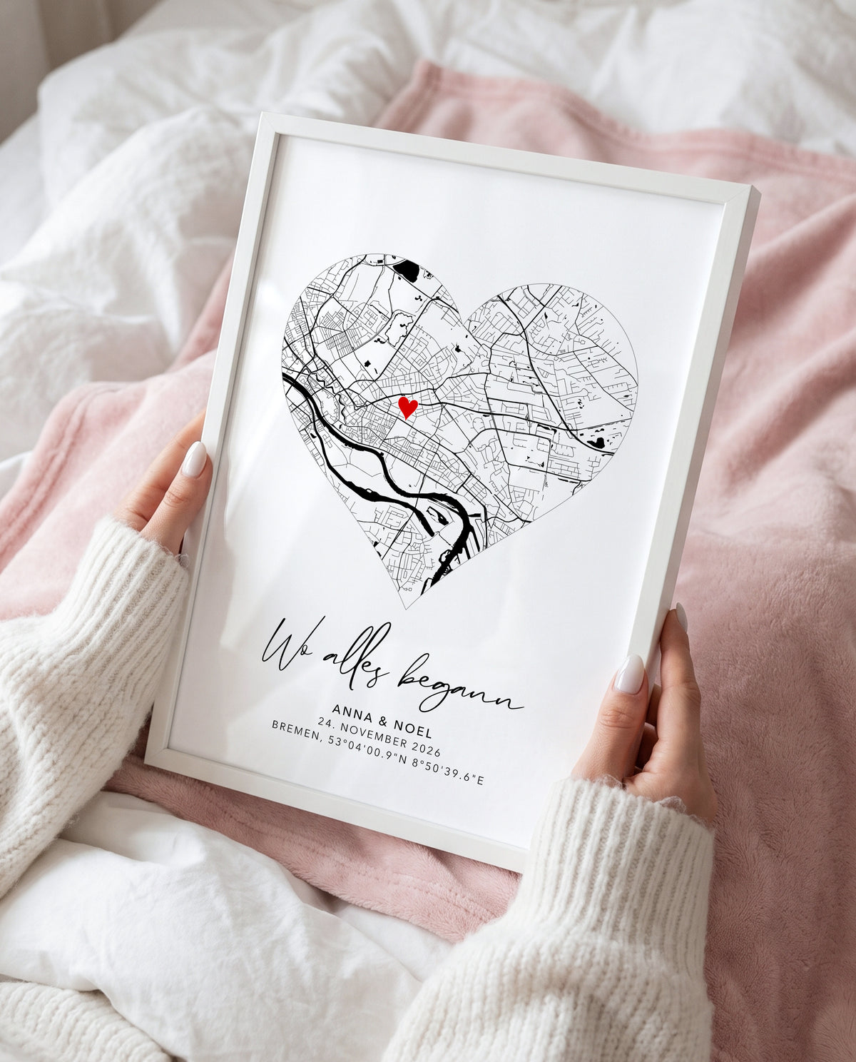 Wo alles begann Poster - Personalisierte Stadtkart | Artower