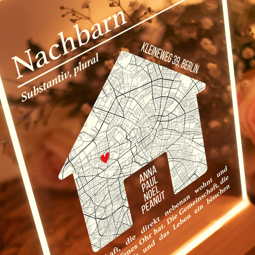 LED Nachtlicht - Geschenk für Nachbarn Weihnachten oder Geburtstag
