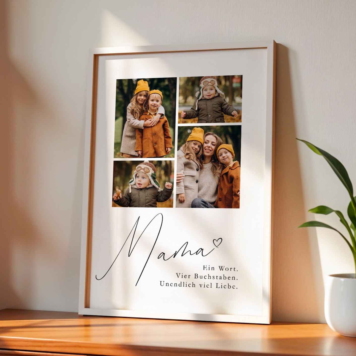 Mama Poster mit Fotocollage – Personalisiertes Geschenk zum Muttertag oder Geburtstag