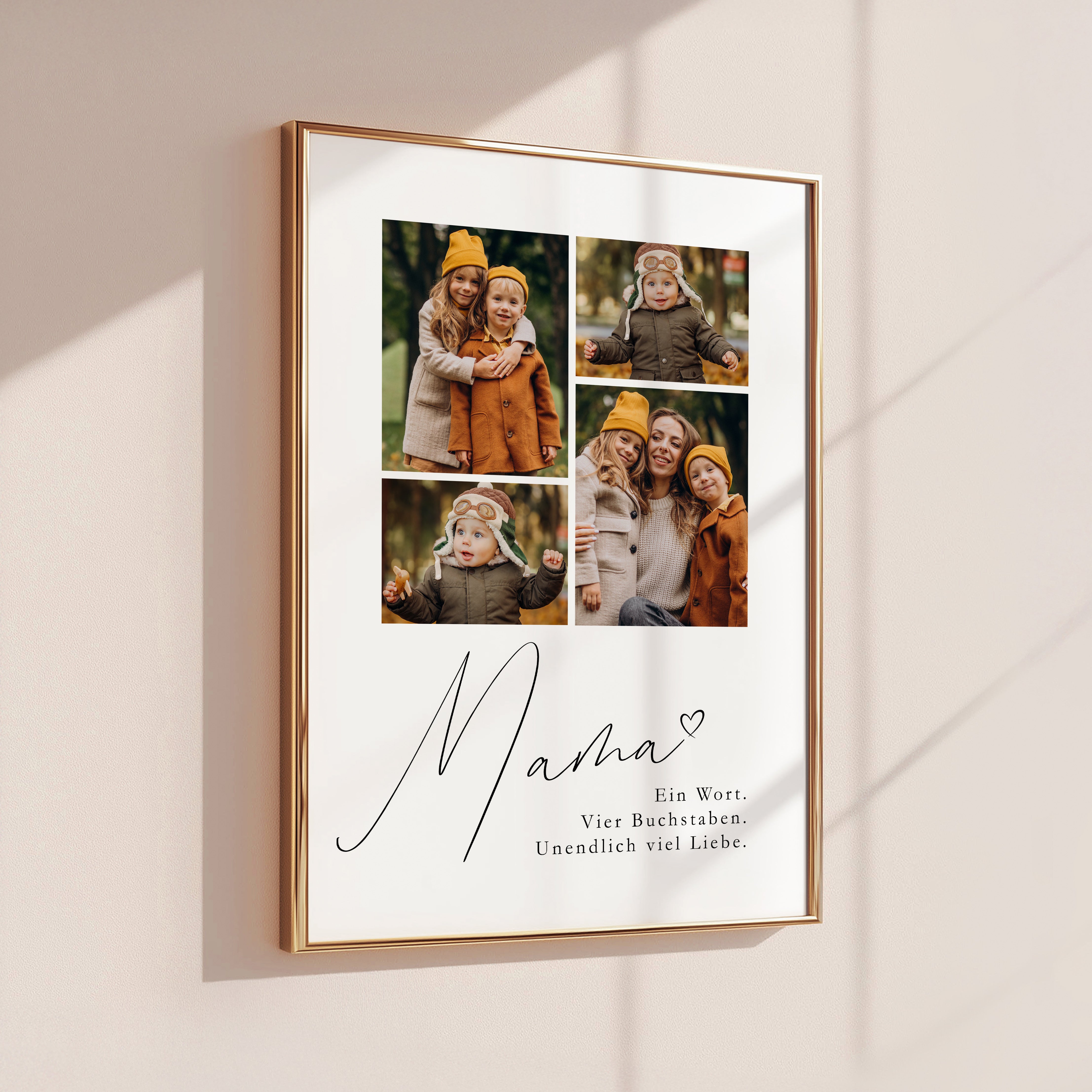 Mama Poster mit Fotocollage – Personalisiertes Geschenk zum Muttertag oder Geburtstag