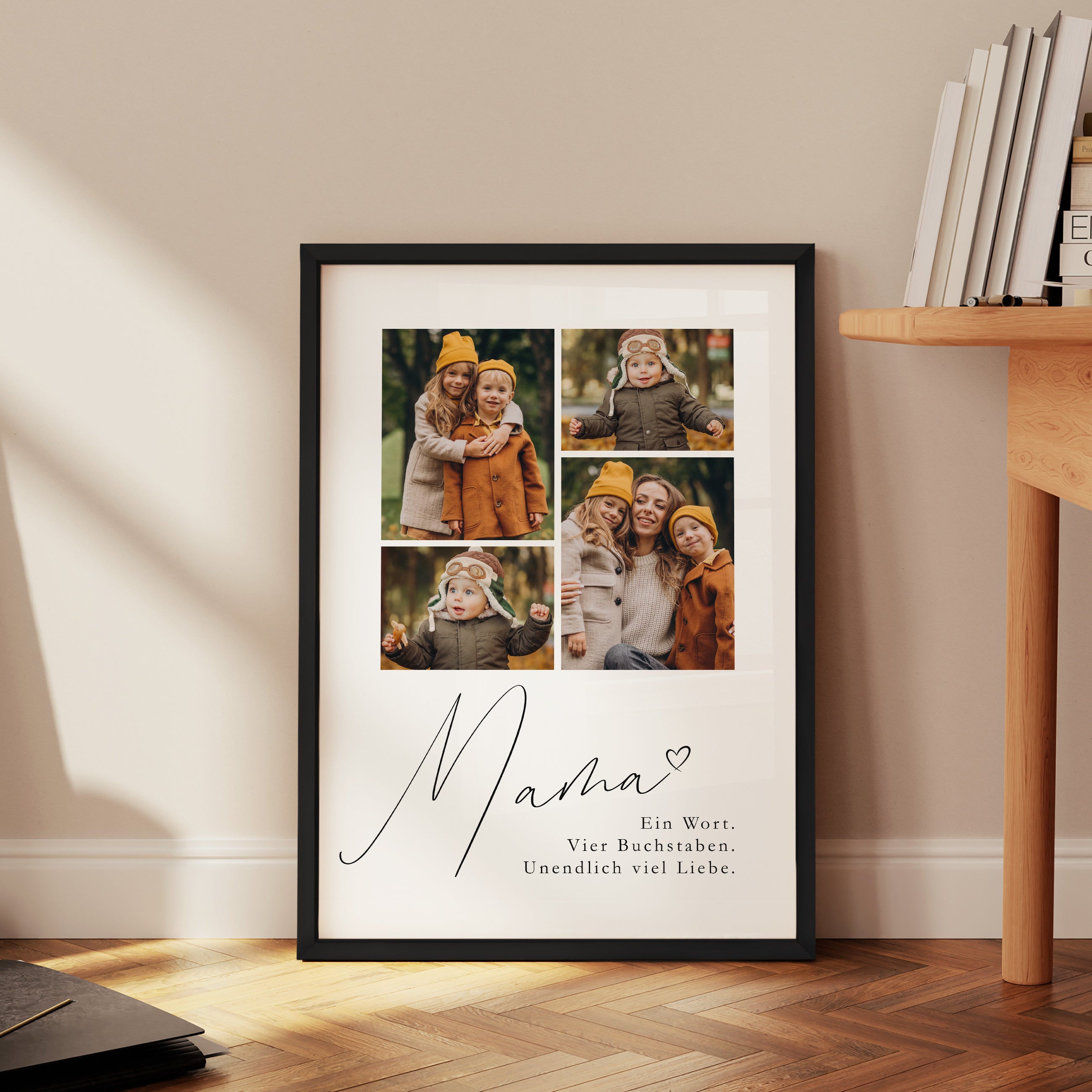 Mama Poster mit Fotocollage – Personalisiertes Geschenk zum Muttertag oder Geburtstag