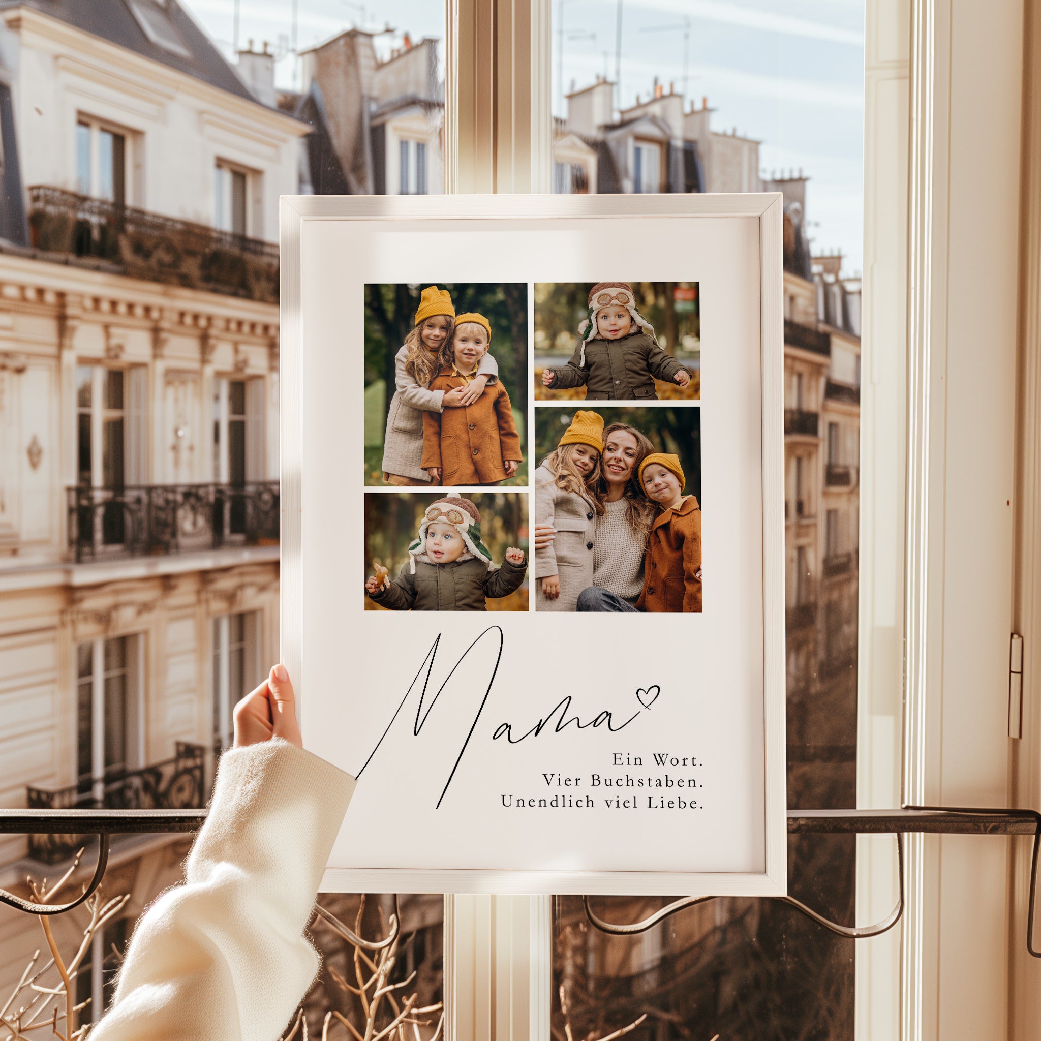 Mama Poster mit Fotocollage – Personalisiertes Geschenk zum Muttertag oder Geburtstag