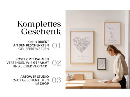 Haustier Andenken – Personalisiertes Trauerposter mit Pfotenabdruck