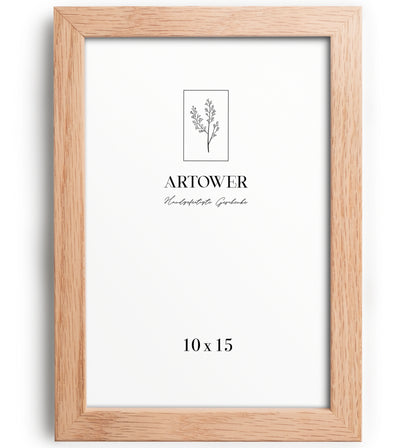 Artower® Bilderrahmen Natur Holz Eiche Dünner Rahmen