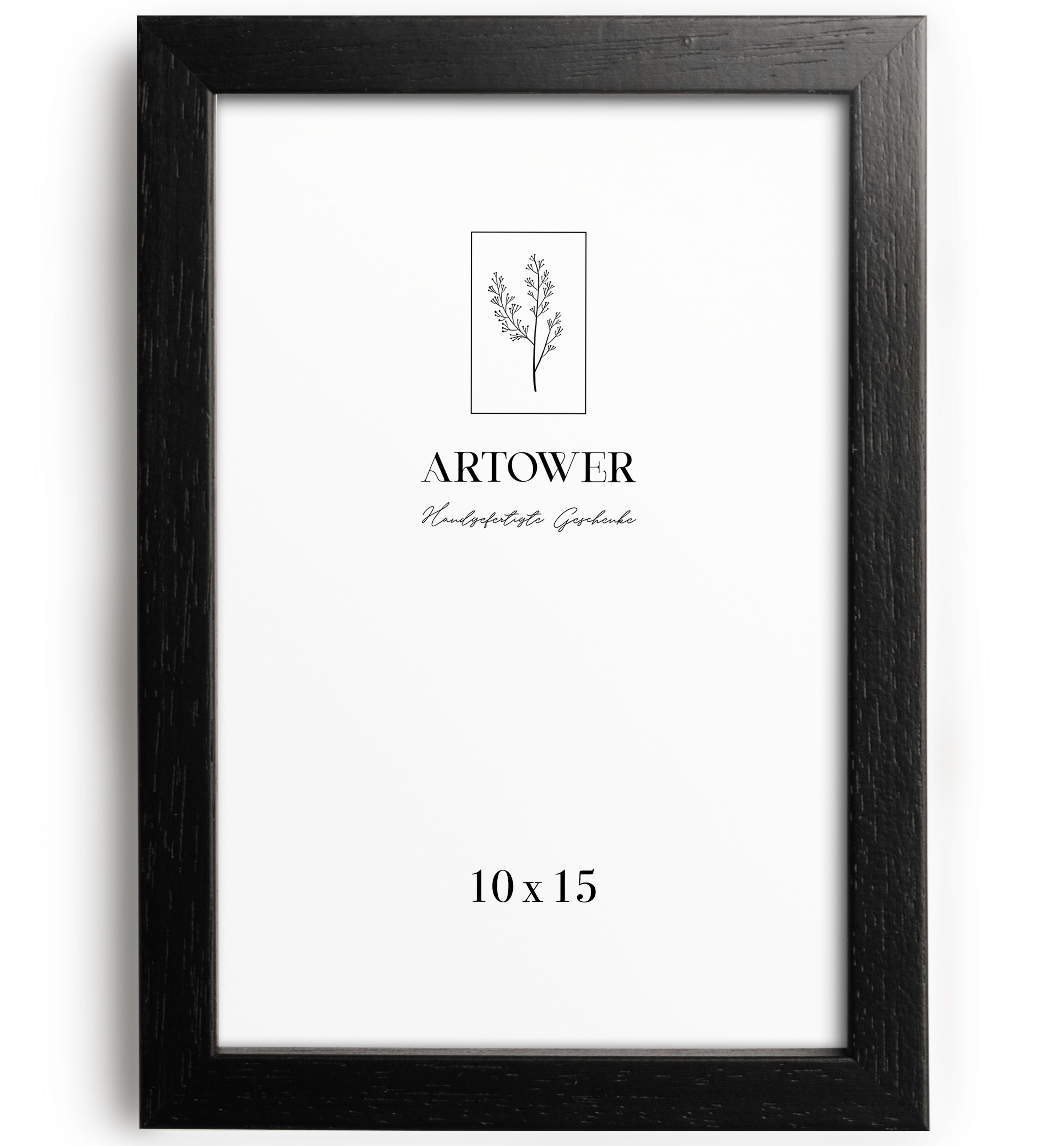 Holzrahmen für 10 x 15 cm - Schwarz
