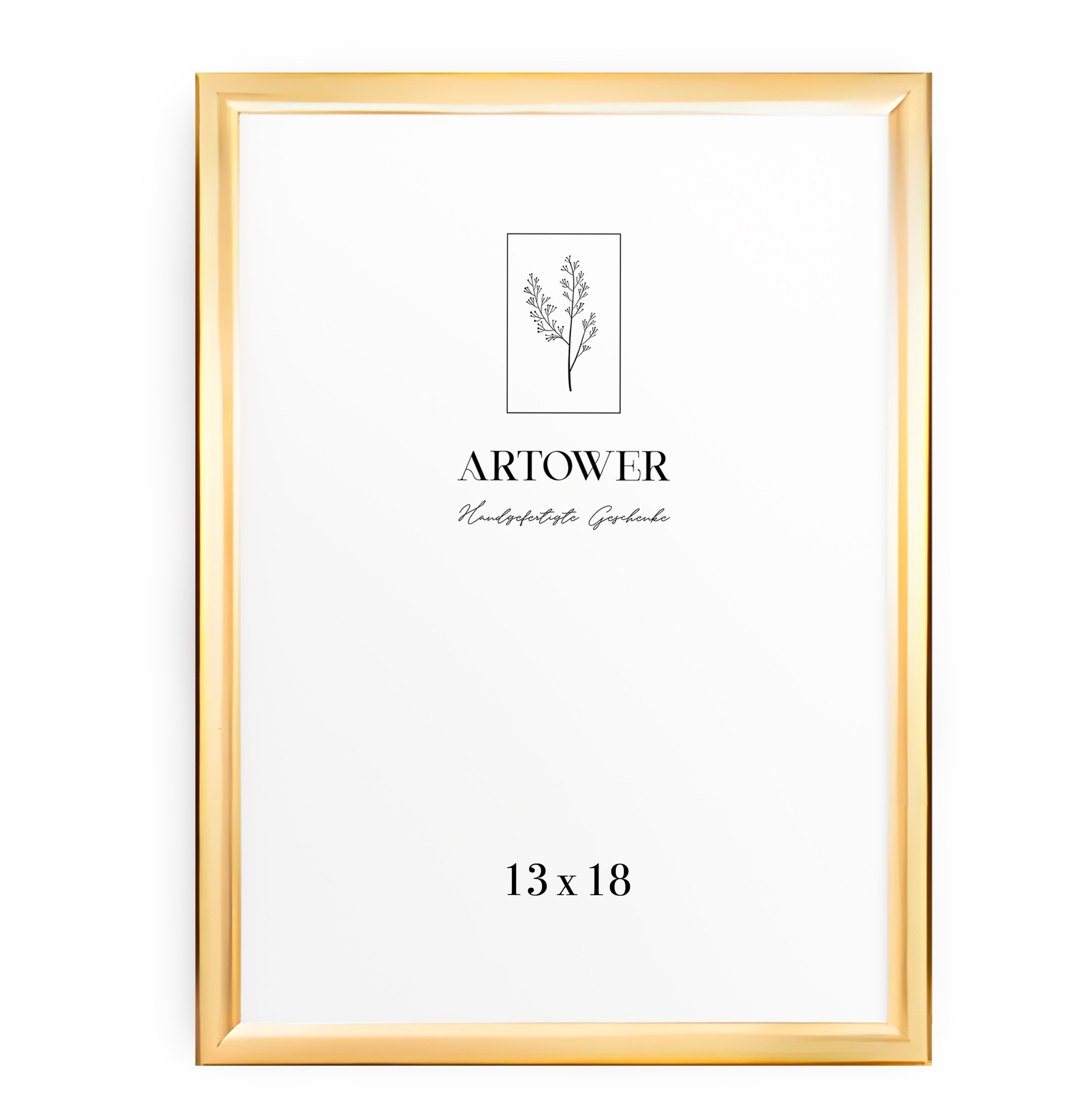 Bilderrahmen für 13 x 18 cm - Alu Gold