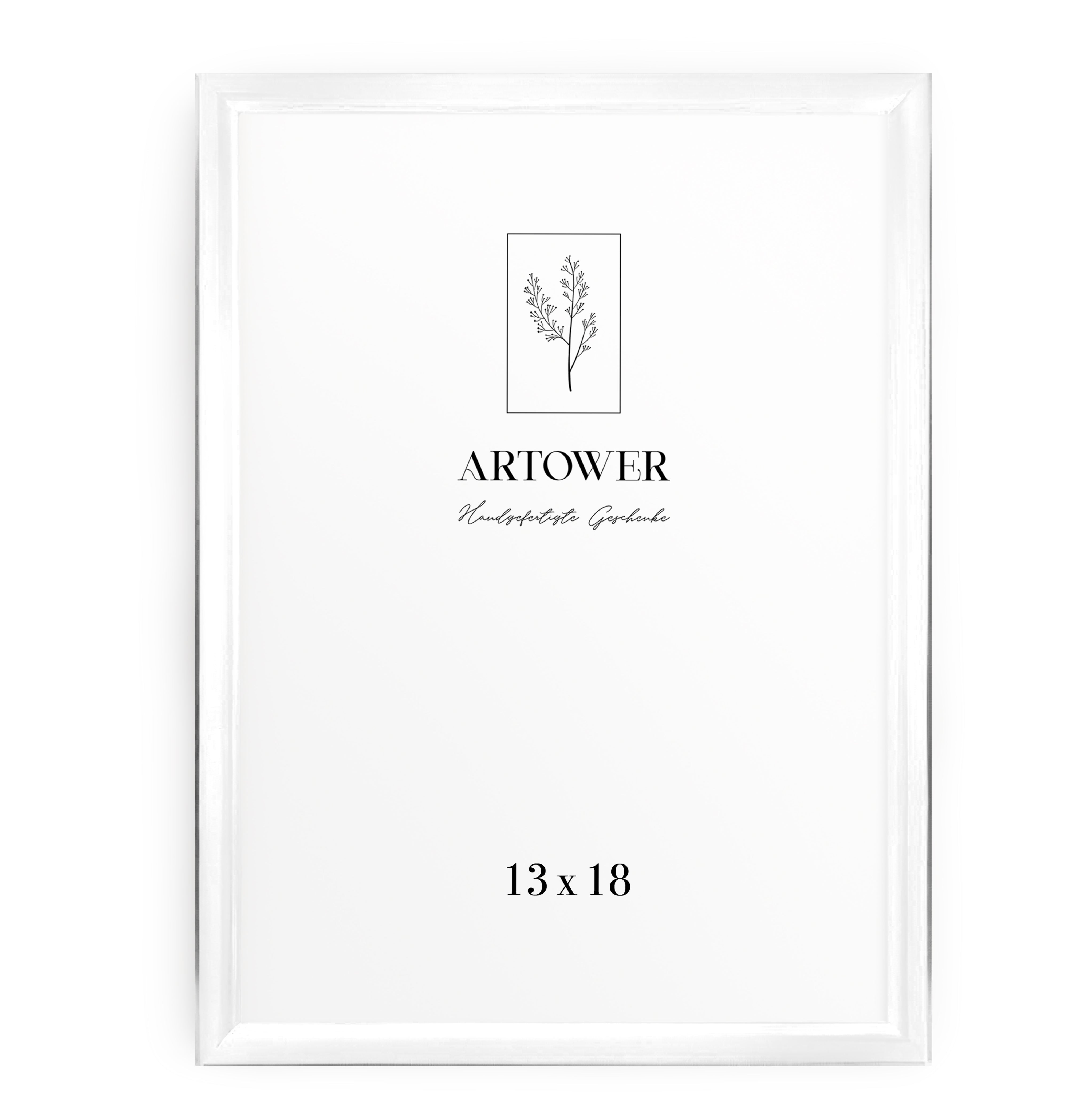 Bilderrahmen für 13 x 18 cm - Alu Weiß