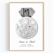 Silberhochzeit Geschenk – Personalisiertes Poster mit Koordinaten