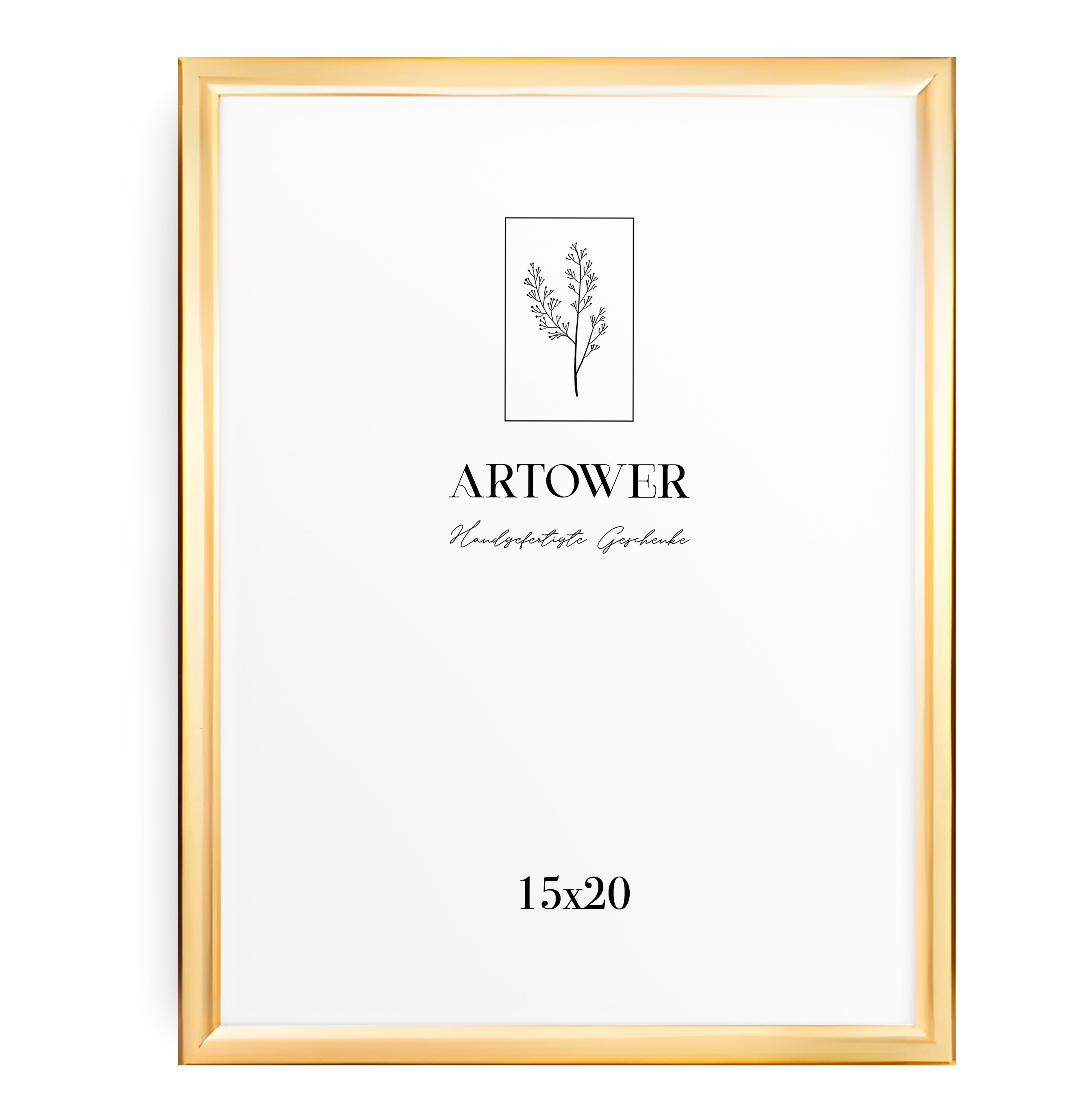 Bilderrahmen für 15 x 20 cm - Alu Gold
