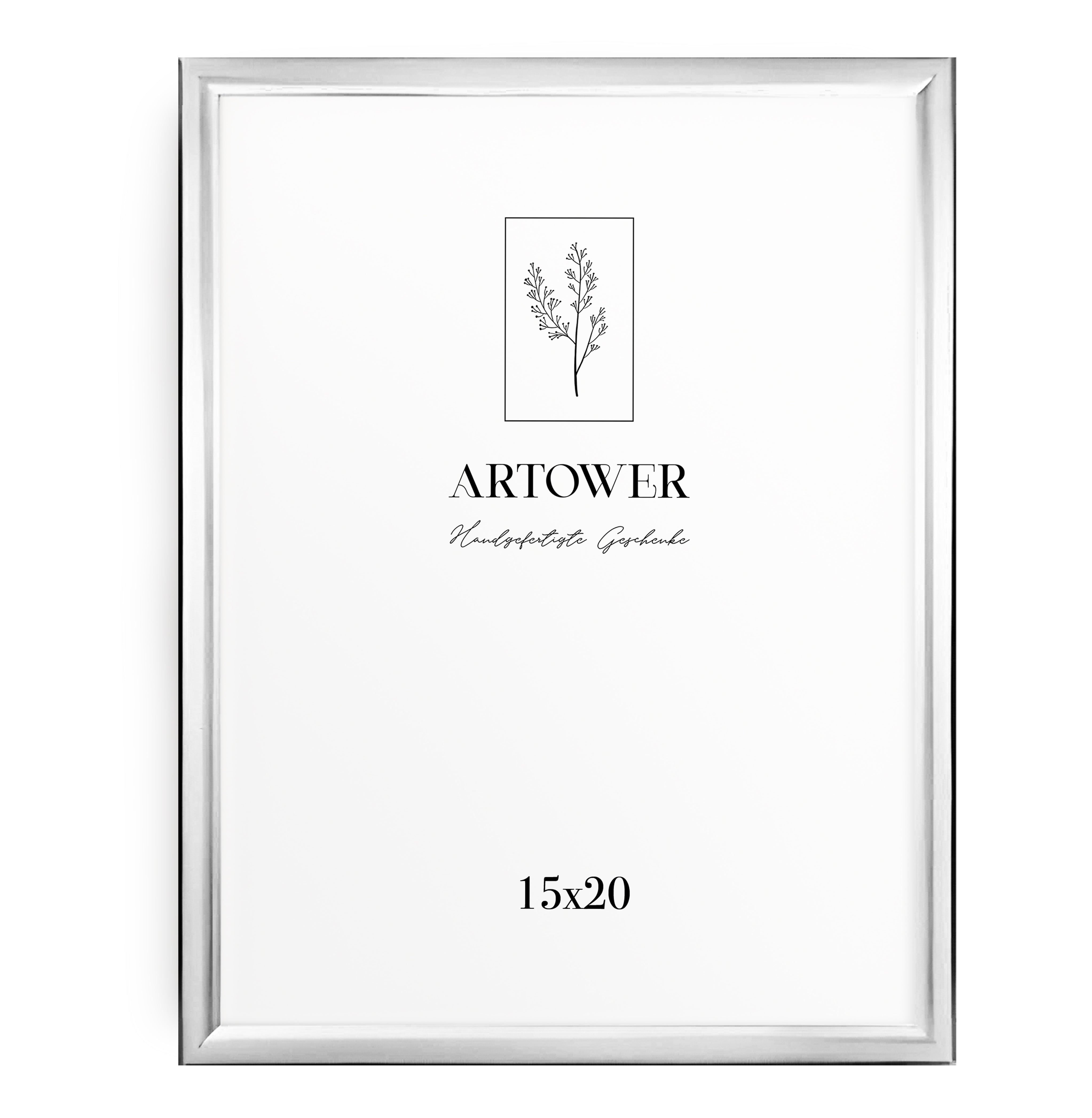 Bilderrahmen für 15 x 20 cm - Alu Silber