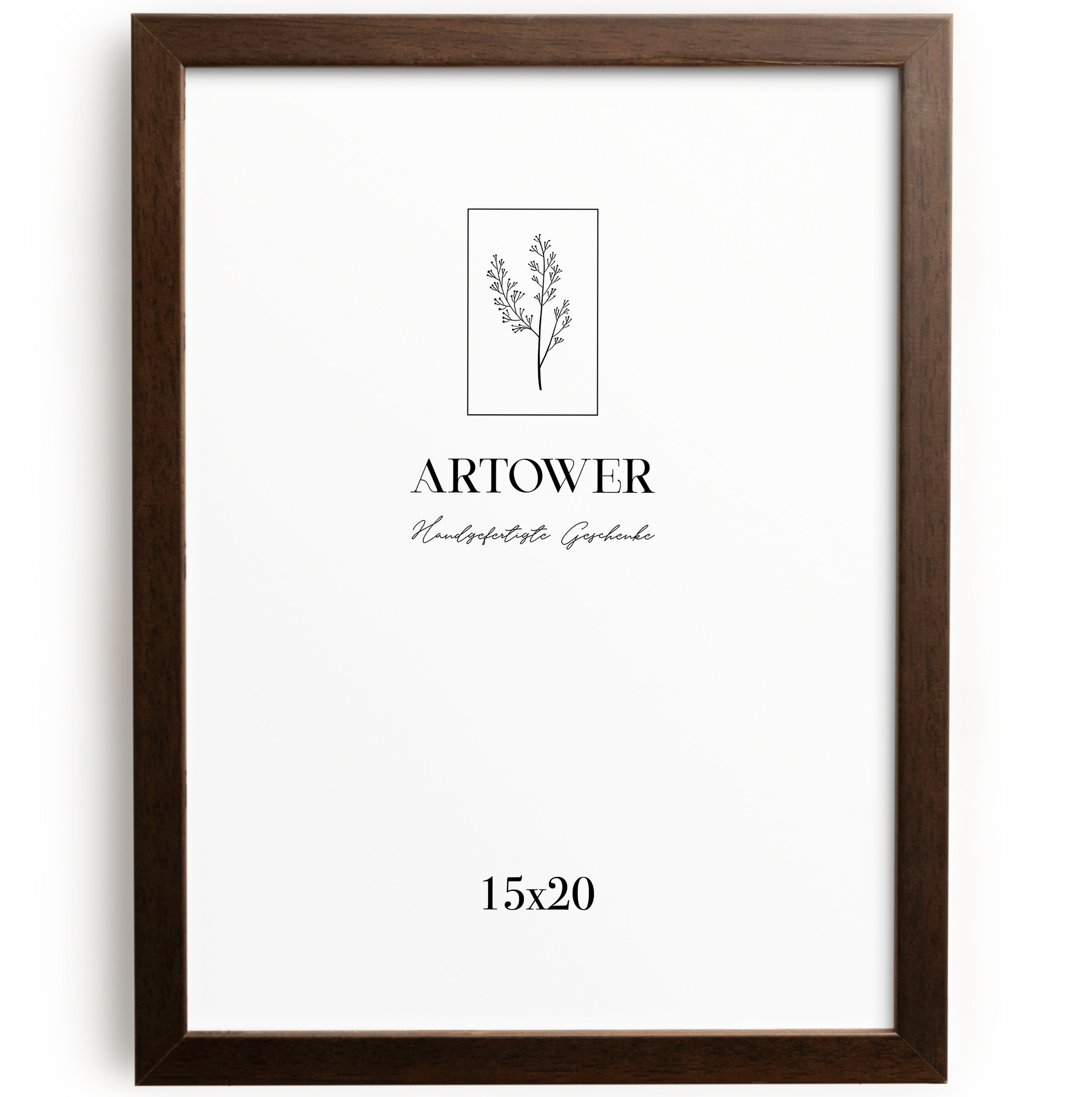 Artower® Bilderrahmen Braun Holz Dünner Rahmen
