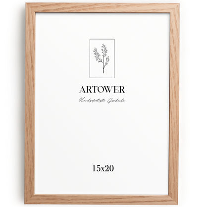 Artower® Bilderrahmen Natur Holz Eiche Dünner Rahmen