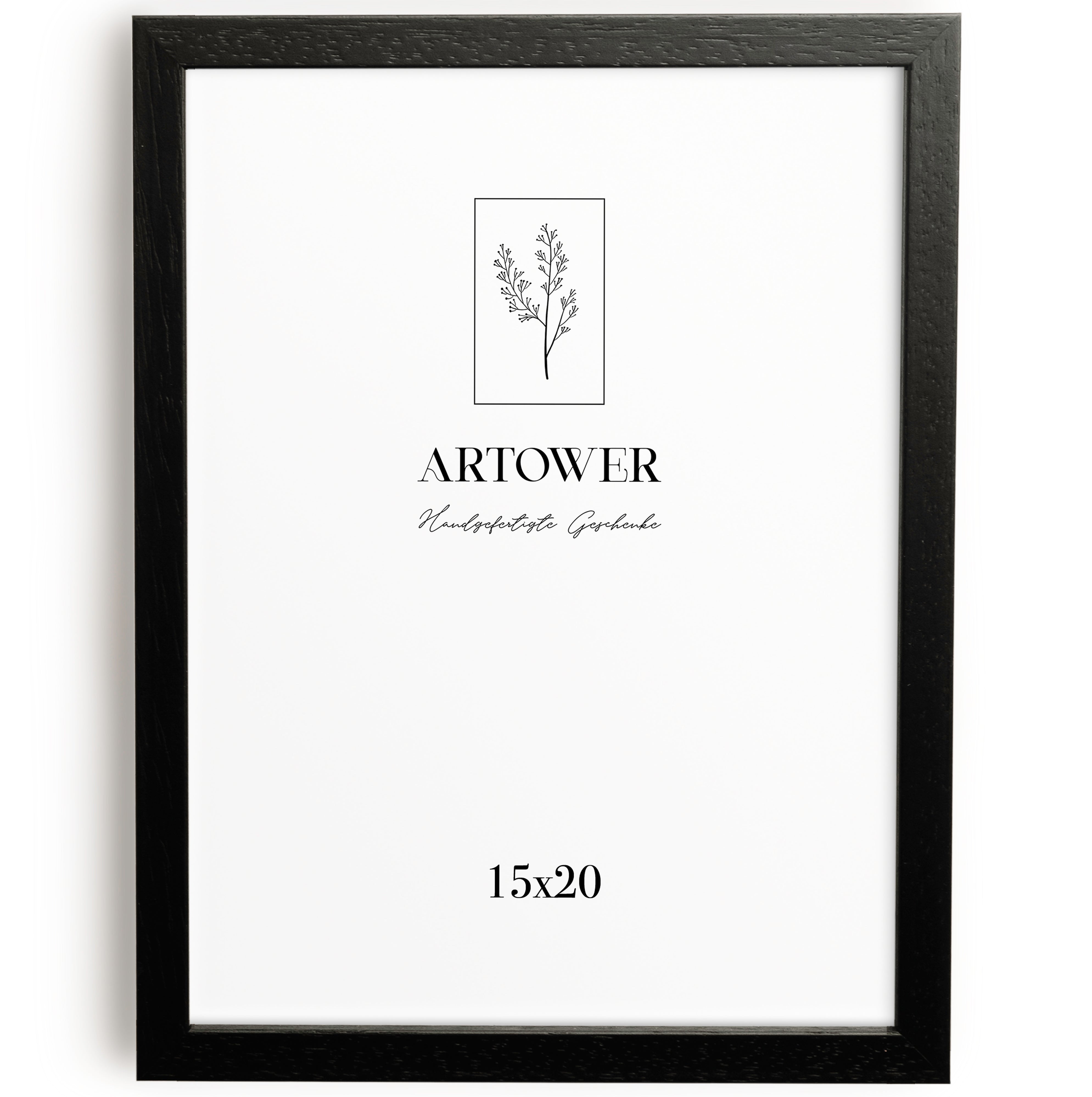 Bilderrahmen für 15 x 20 cm - Holz Schwarz