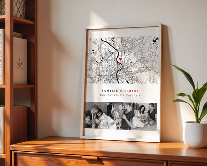 Familienbild persönliche Stadtkarte