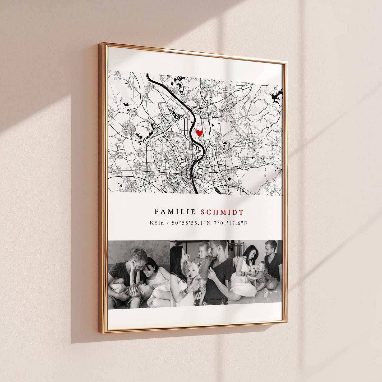 Familienbild persönliche Stadtkarte