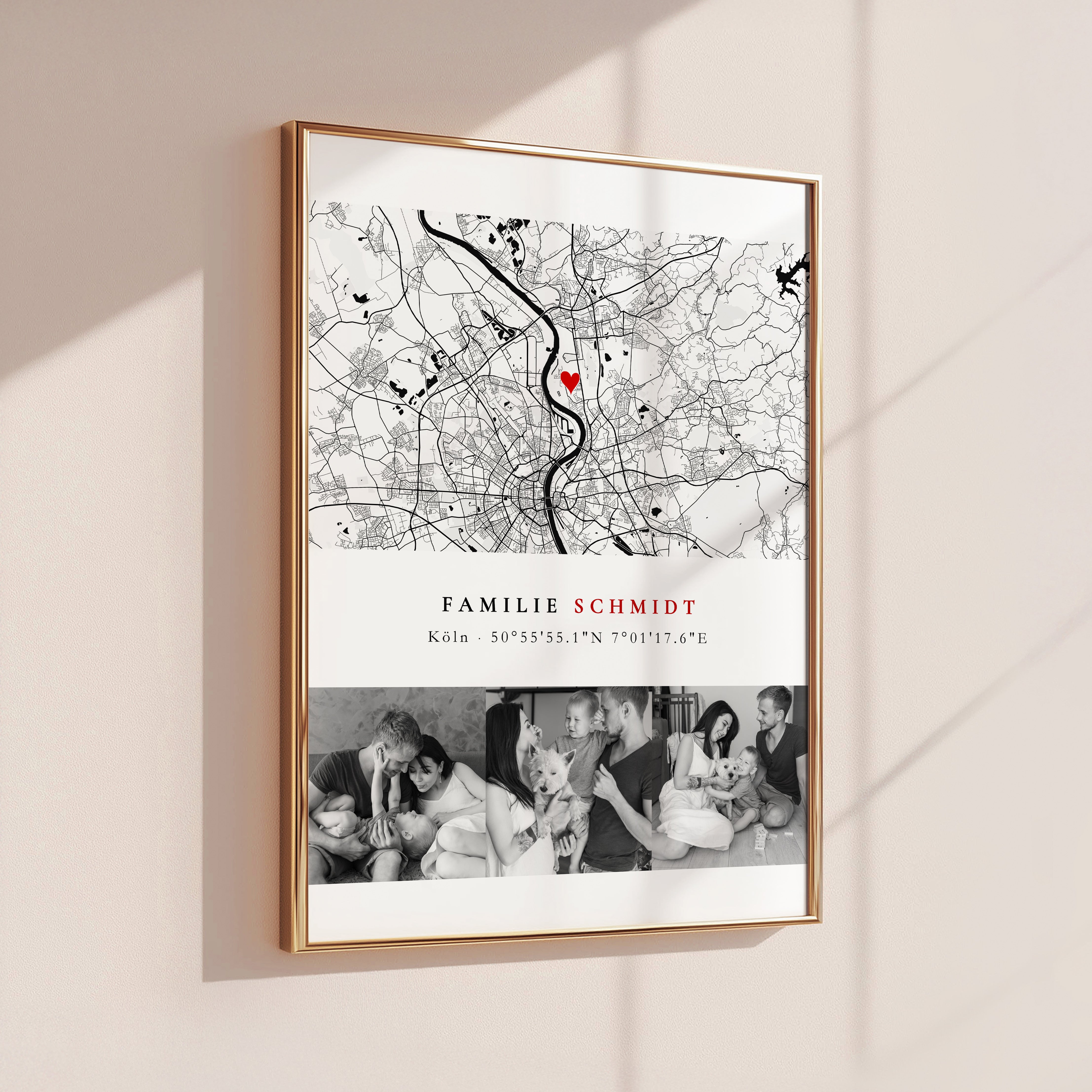 Familienbild persönliche Stadtkarte