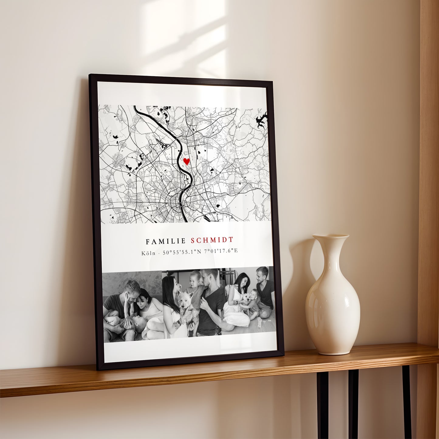 Familienbild persönliche Stadtkarte