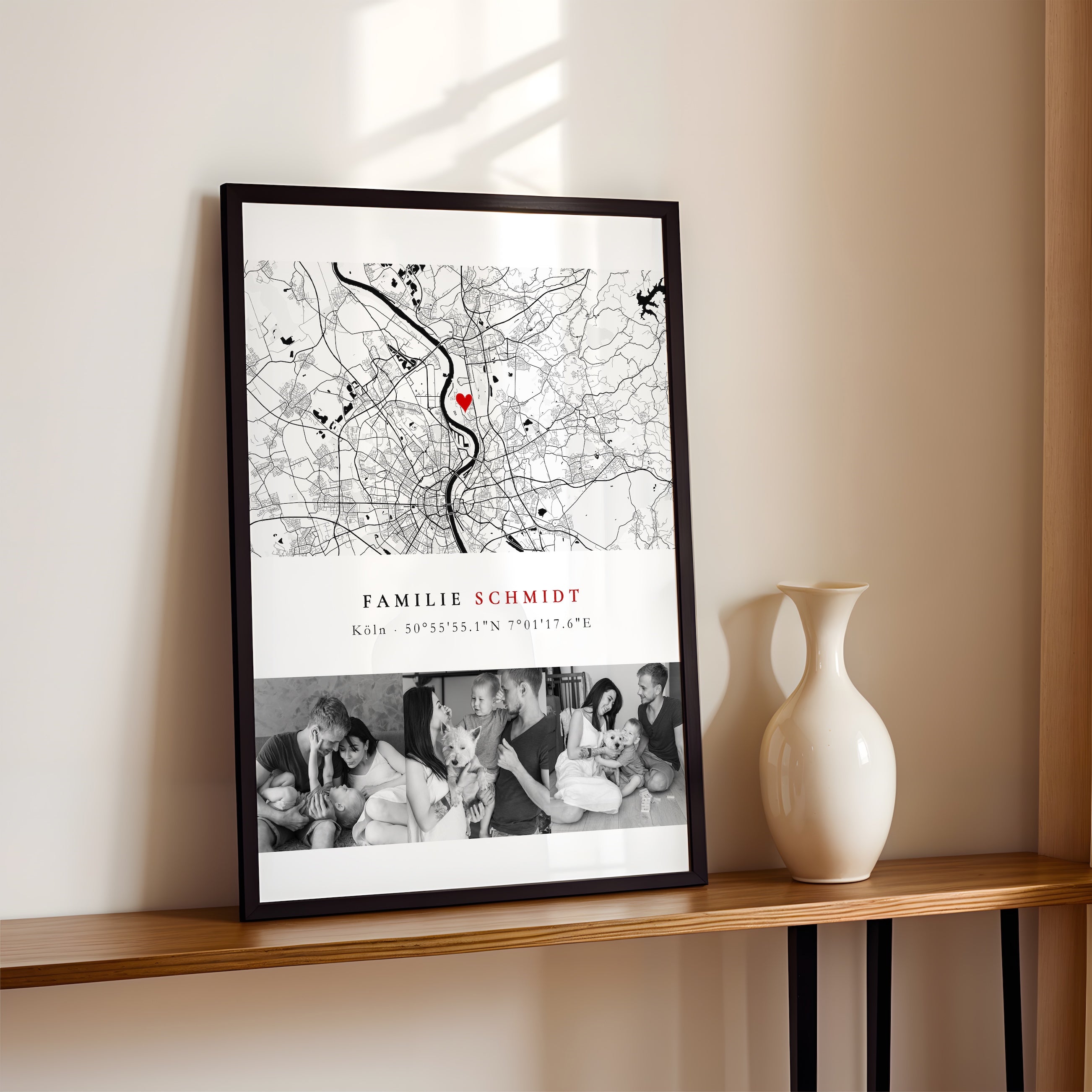 Familienbild persönliche Stadtkarte