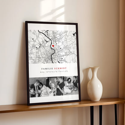 Familienbild persönliche Stadtkarte