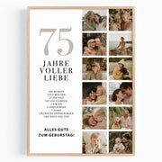 Personalisiertes Geburtstagsposter mit Fotocollage – Geschenk für Mama & Oma
