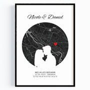 Personalisiertes Geschenk Poster Wo alles begann