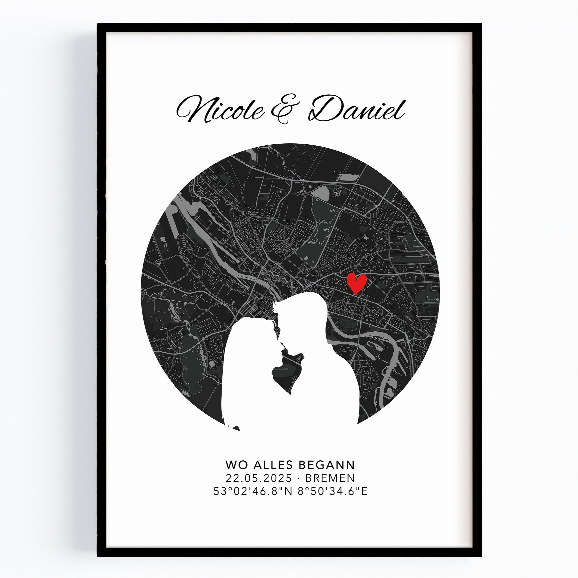 Personalisiertes Geschenk Poster Wo alles begann
