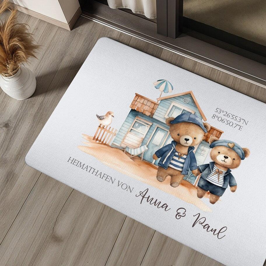 Fußmatte ‚Haus am Meer‘ – Einzugsgeschenk für Familie oder Freunde