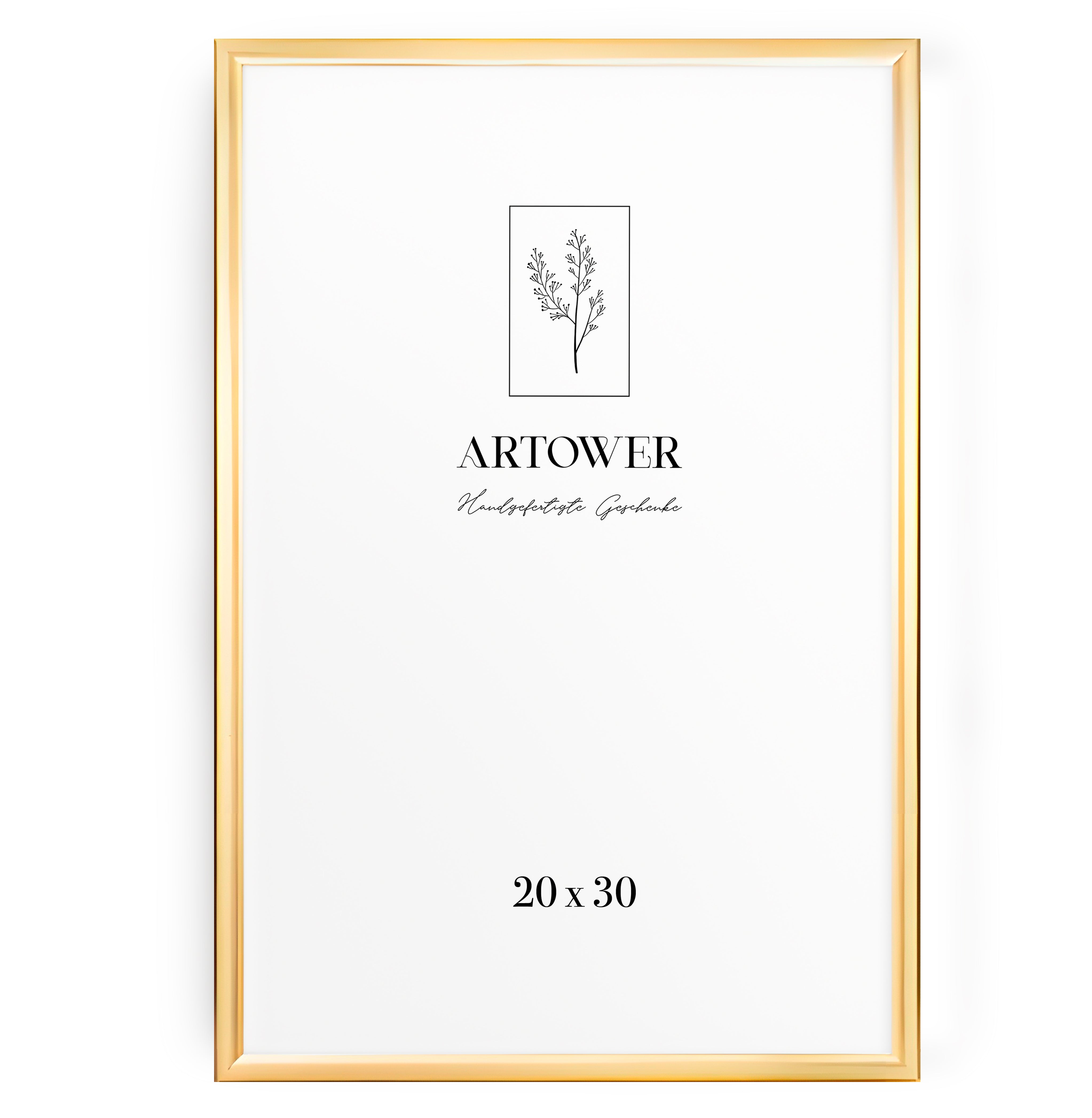 Artower® Bilderrahmen Gold Metall Dünner Rahmen