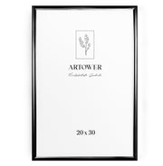 Bilderrahmen für 20 x 30 cm - Alu Schwarz